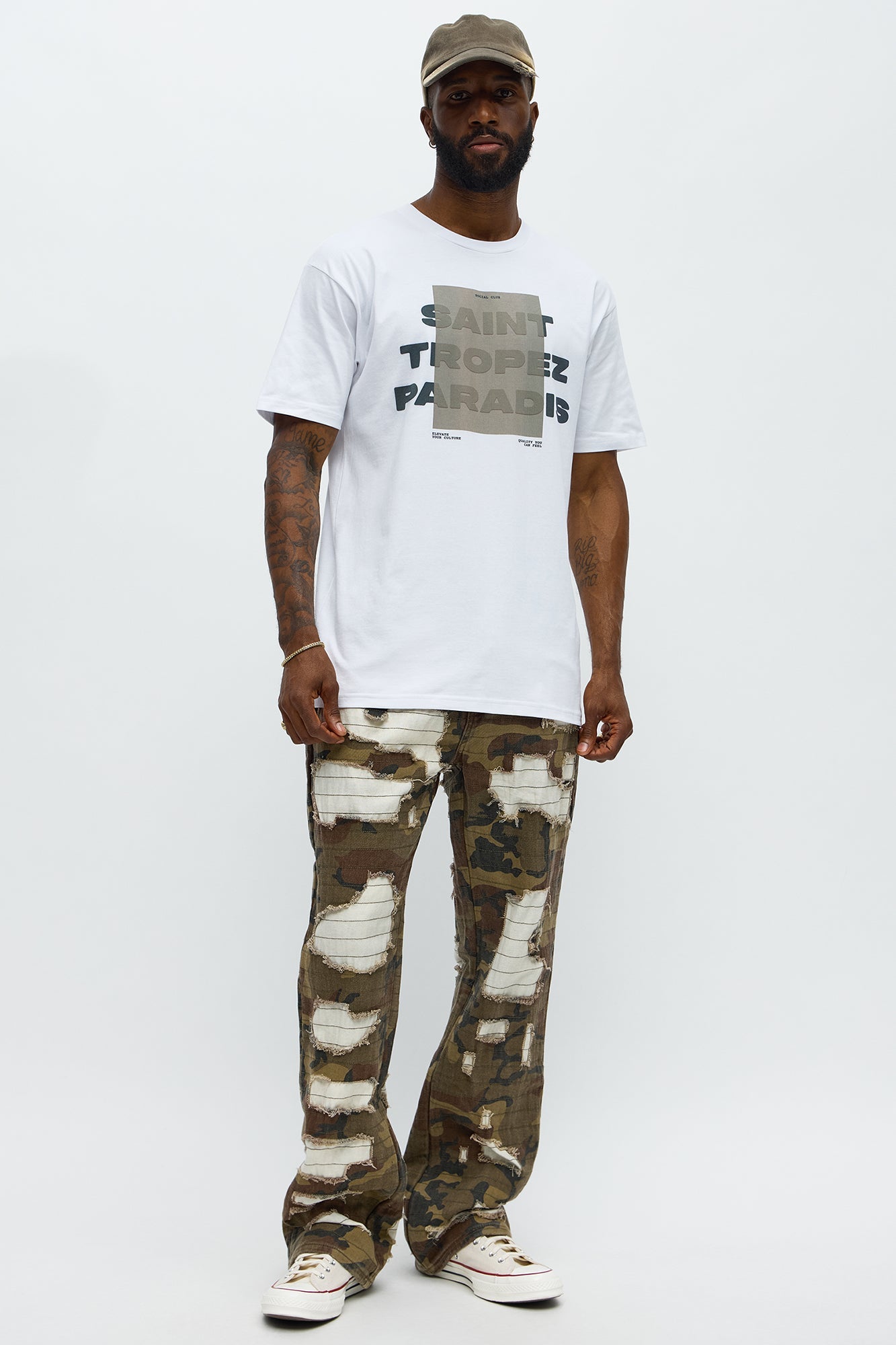 Saint Tropez Paradis Short Sleeve Tee - White