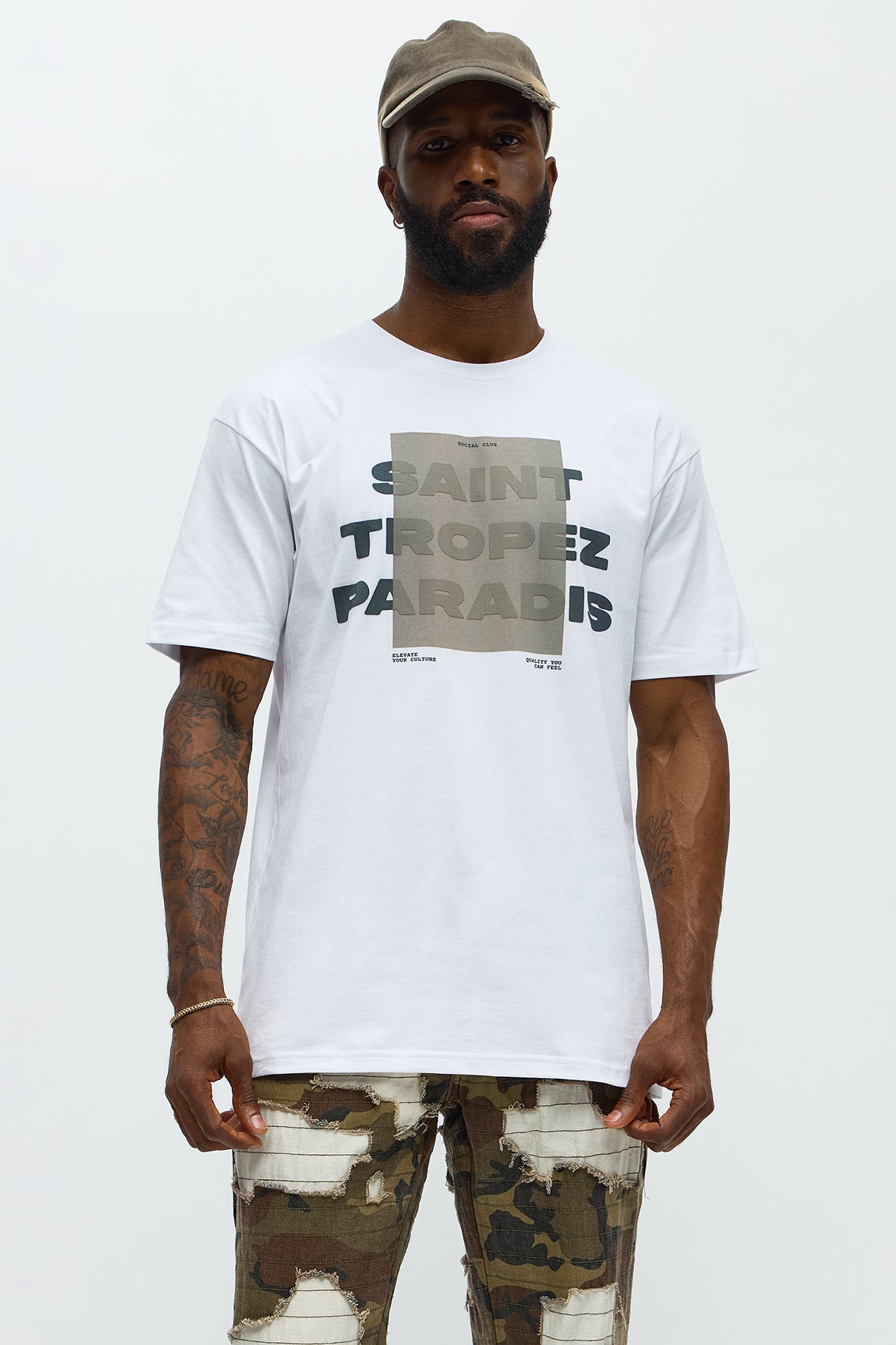 Saint Tropez Paradis Short Sleeve Tee - White