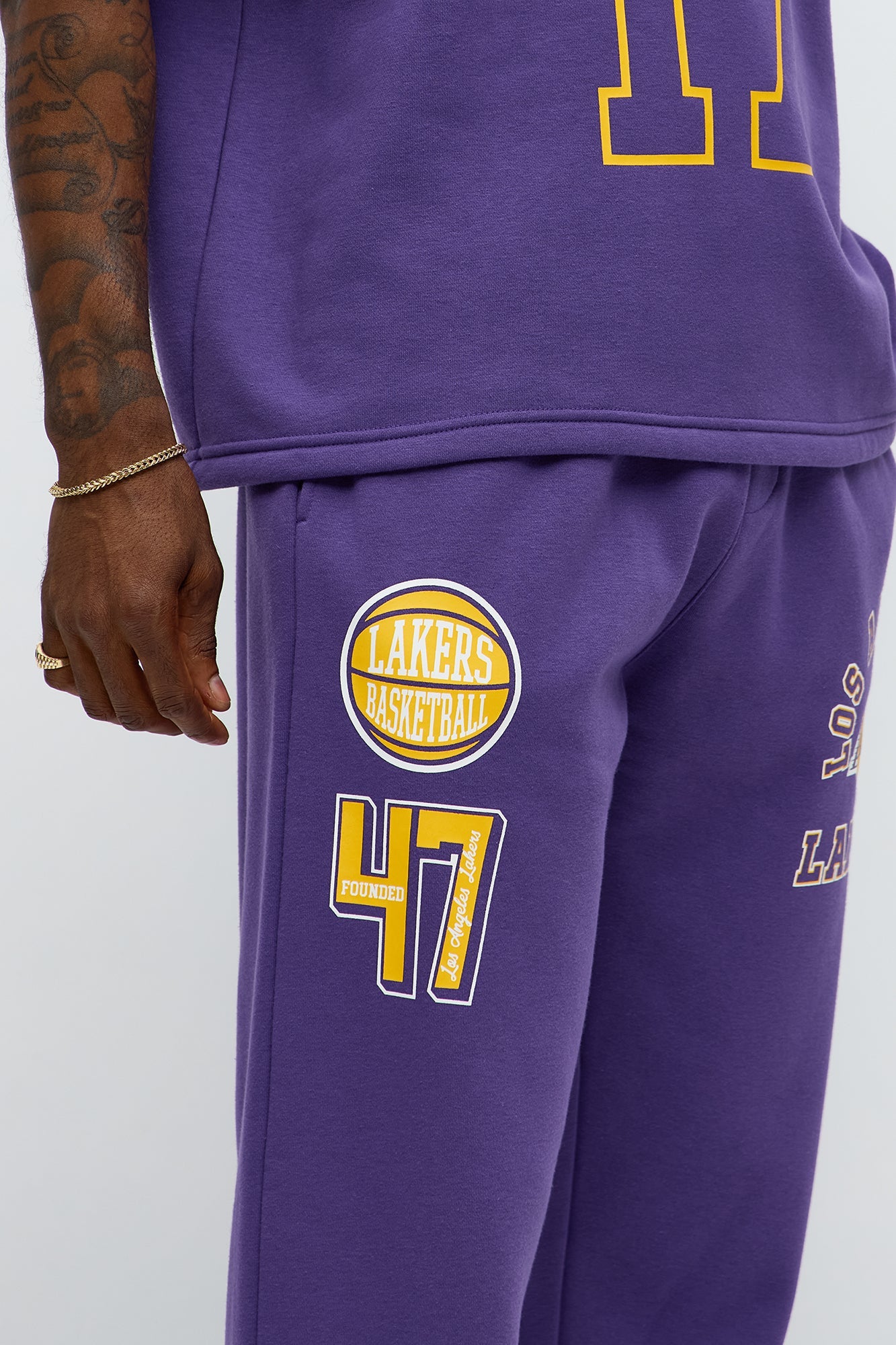 Lakers Basketball Sweatpants - Purple