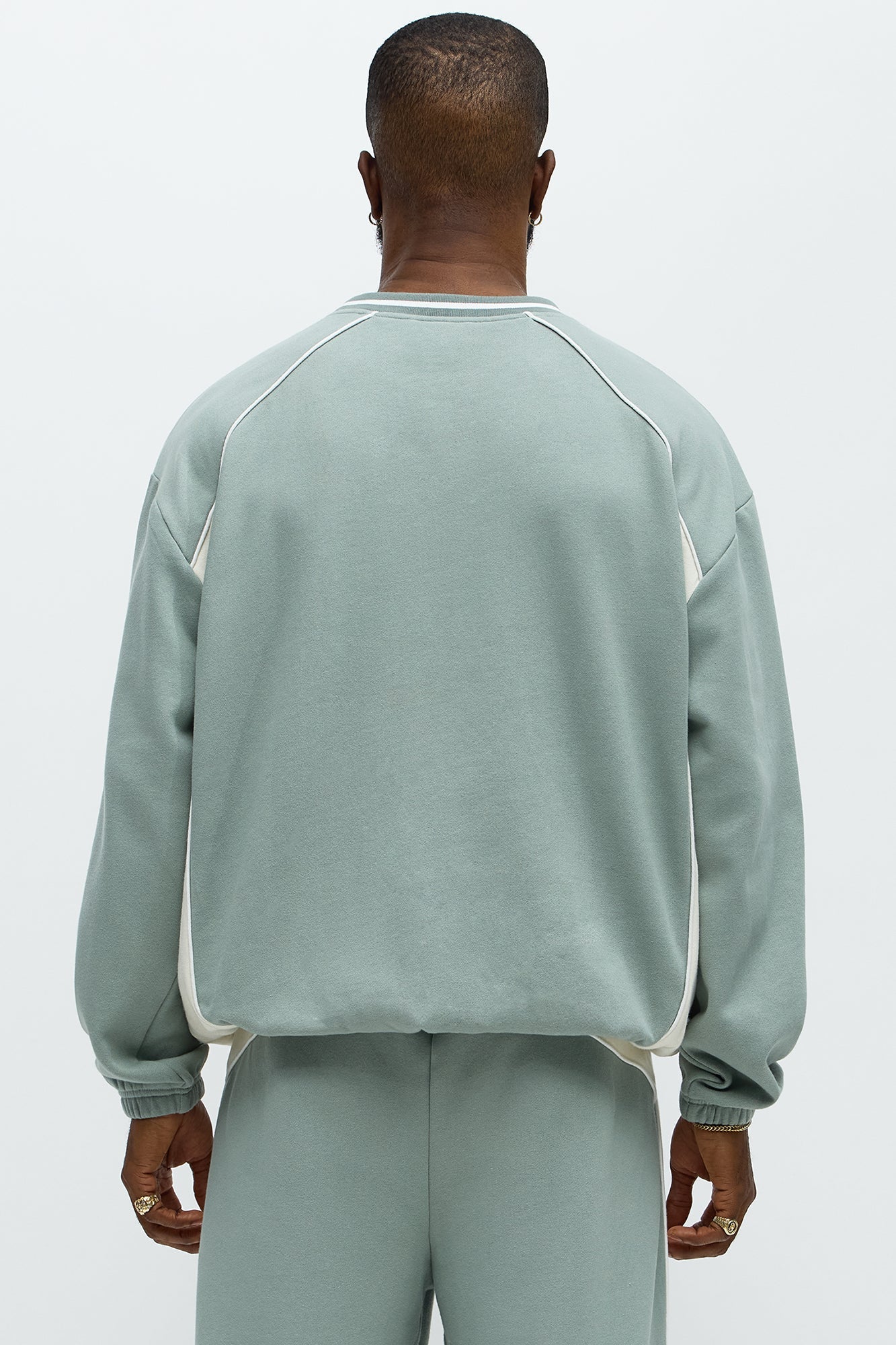 Ready Side Panel Crewneck Sweatshirt - Sage