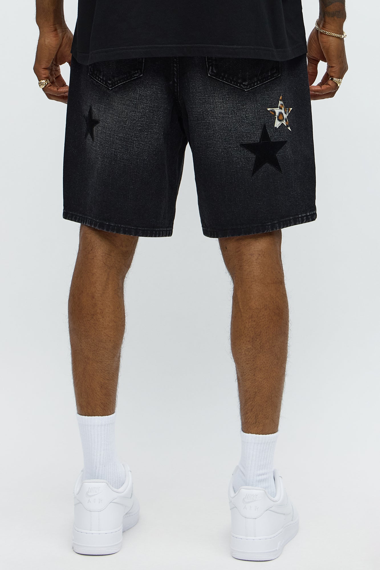 Relaxed I'm More Than Stars Denim Short - Black Wash