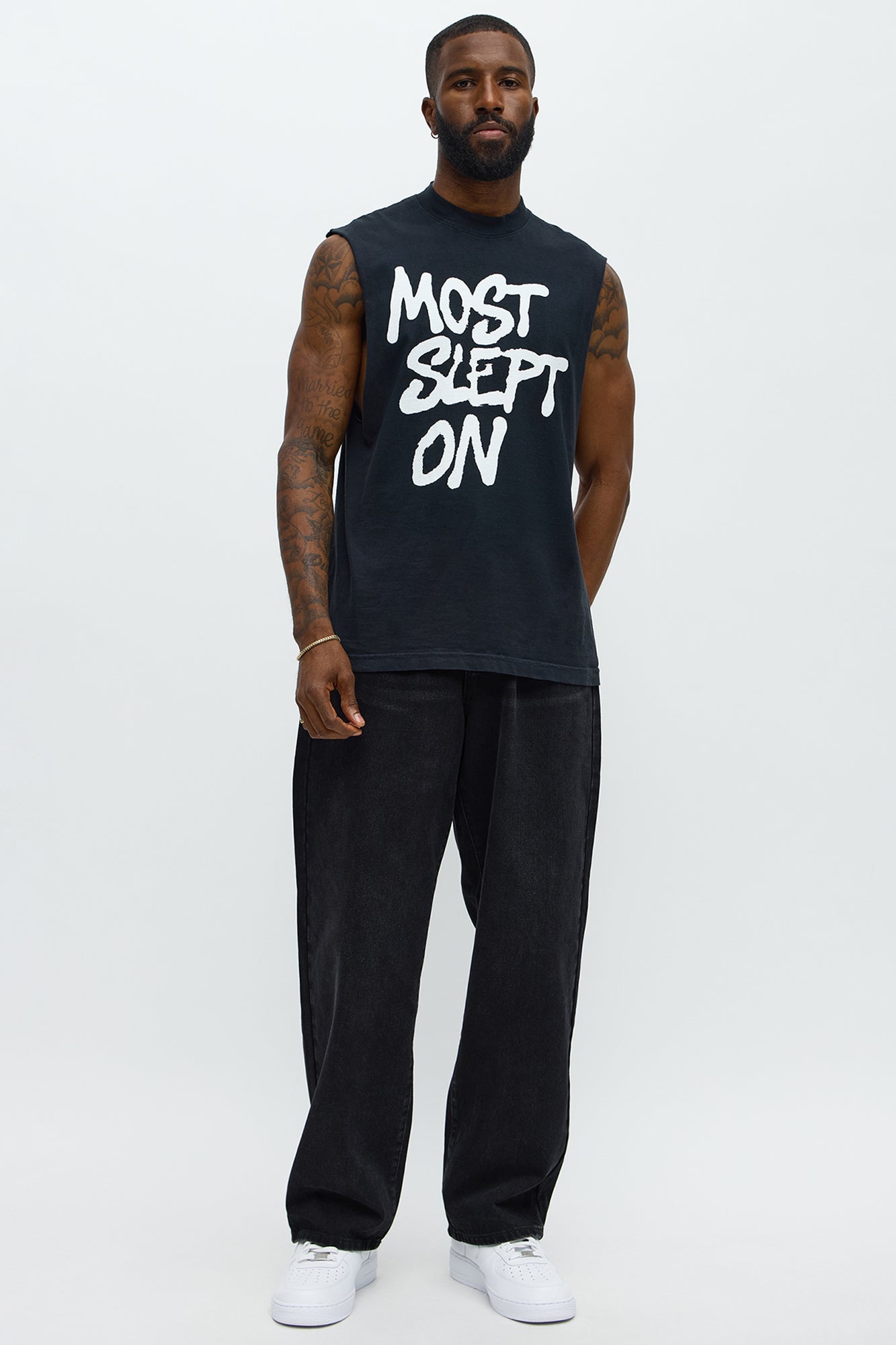 Most Slept On Muscle Tee - Black