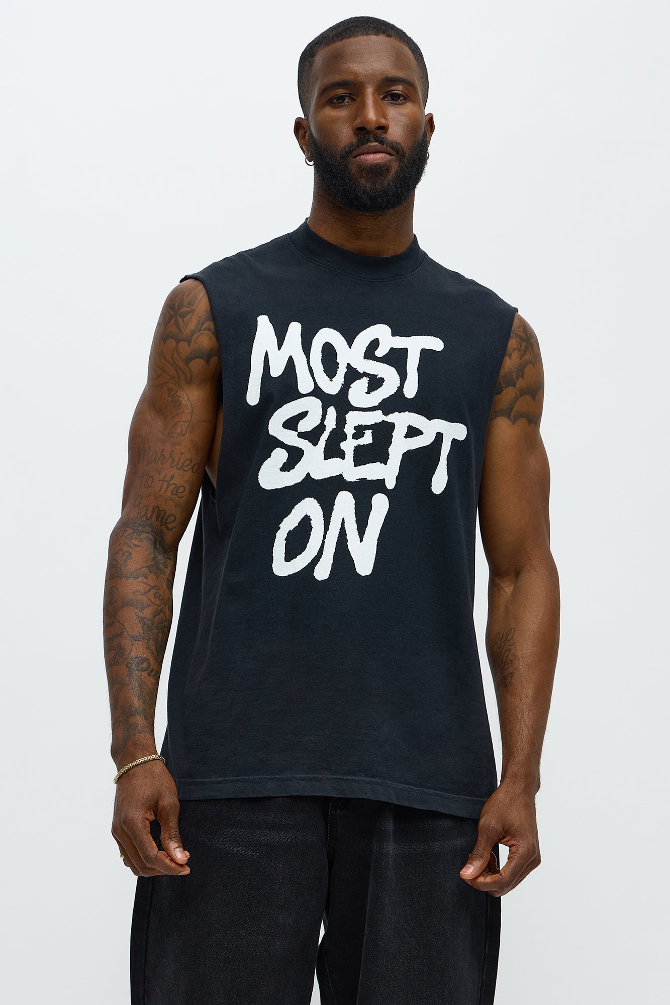 Most Slept On Muscle Tee - Black