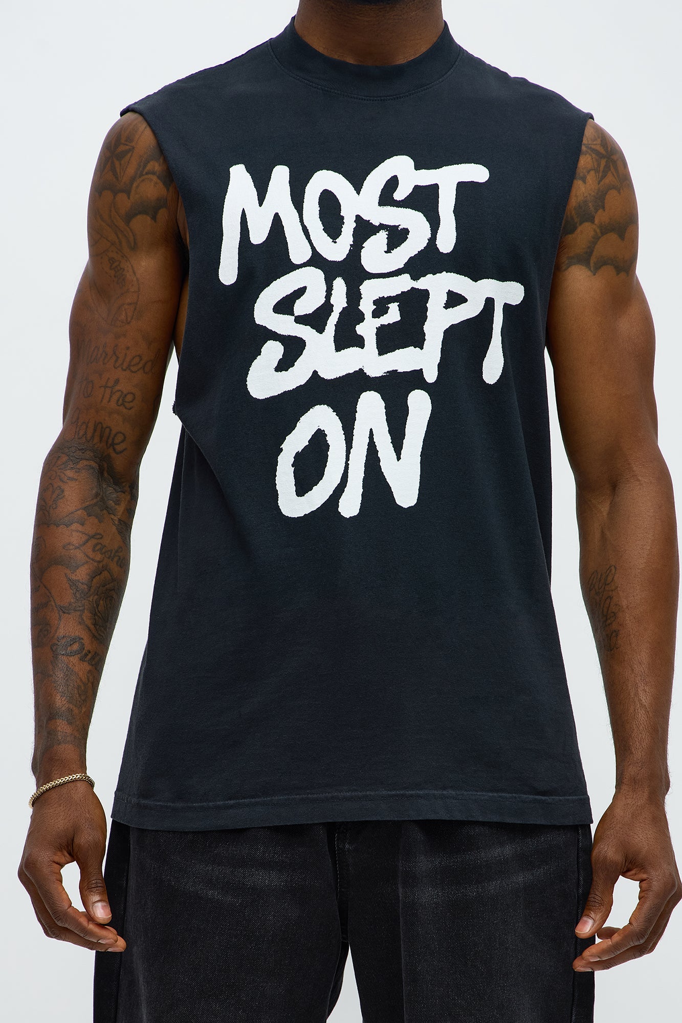 Most Slept On Muscle Tee - Black