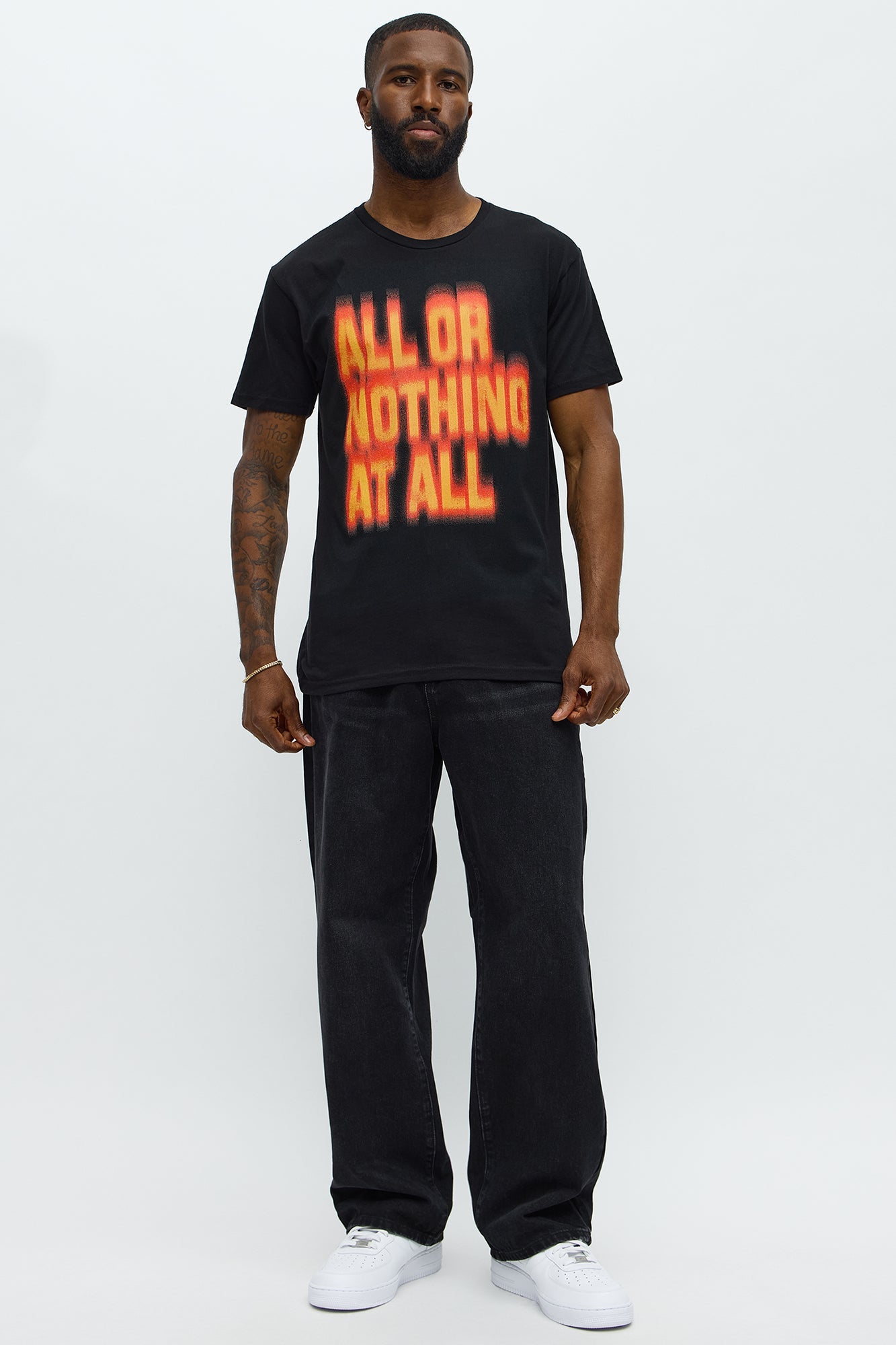 All Or Nothing At All Short Sleeve Tee - Black