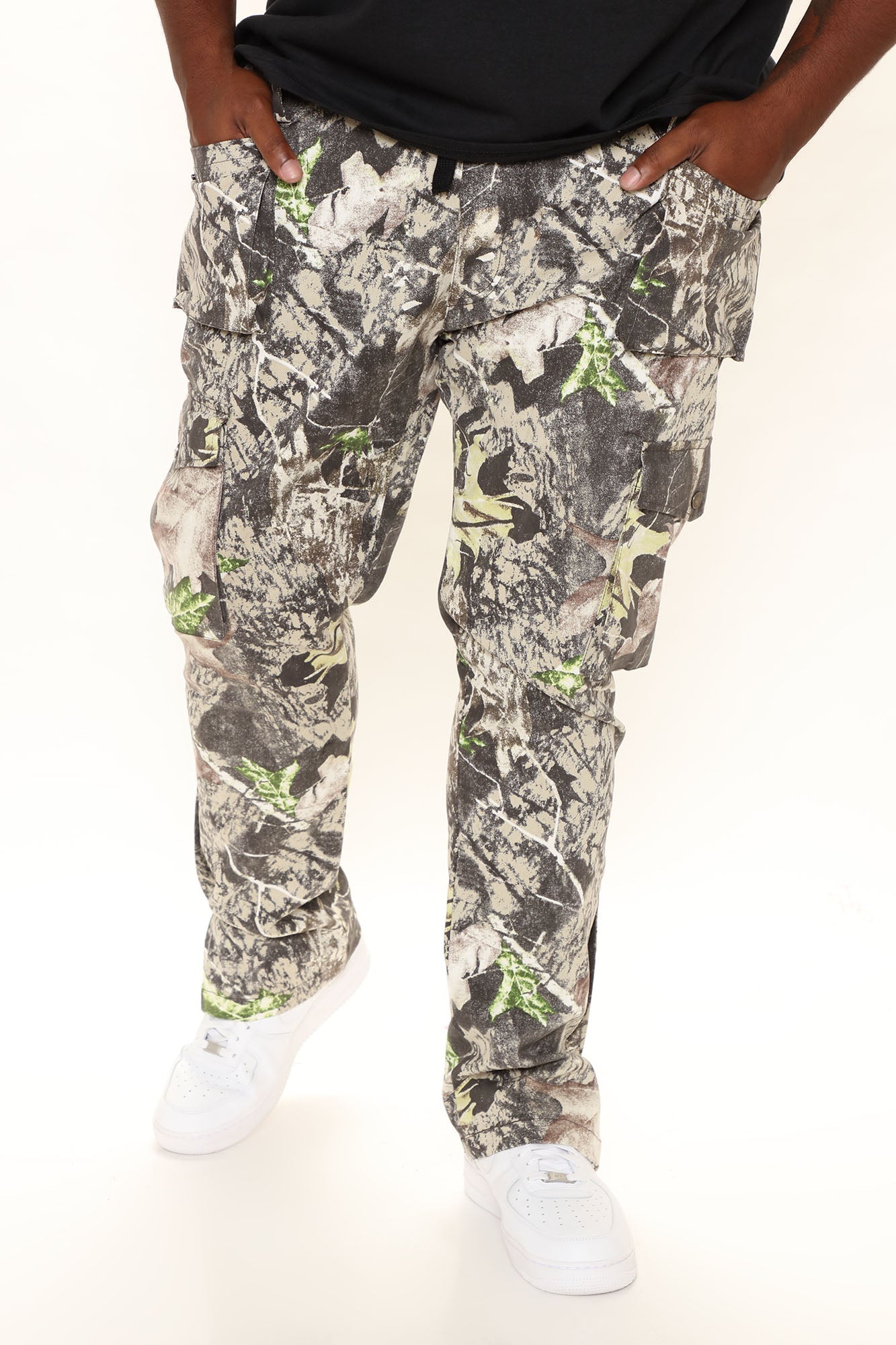 Worker Slim Cargo Pants - Green/combo