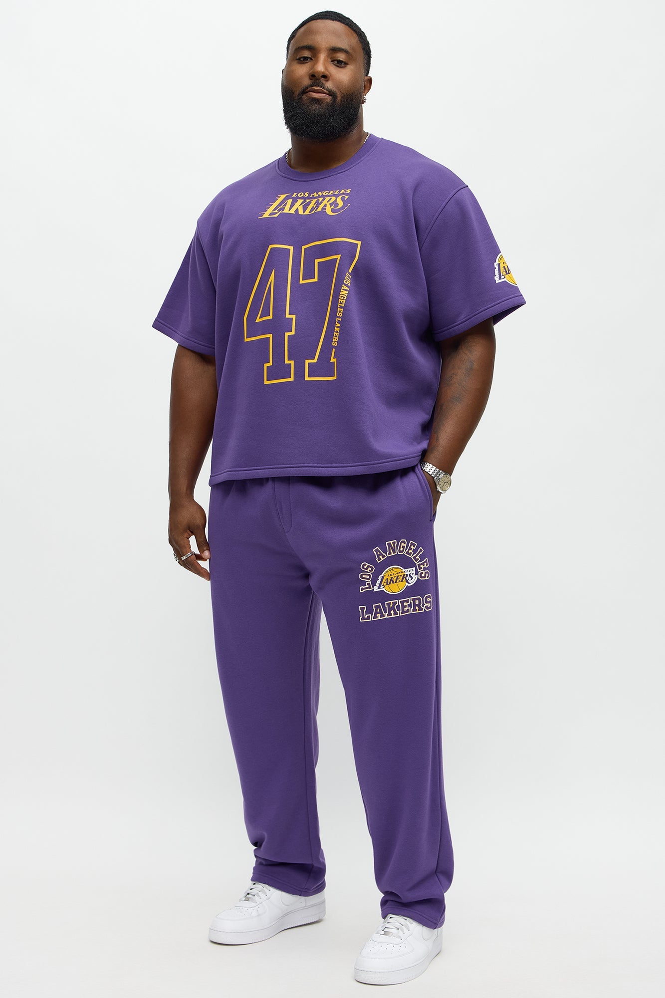 Lakers Basketball Sweatpants - Purple