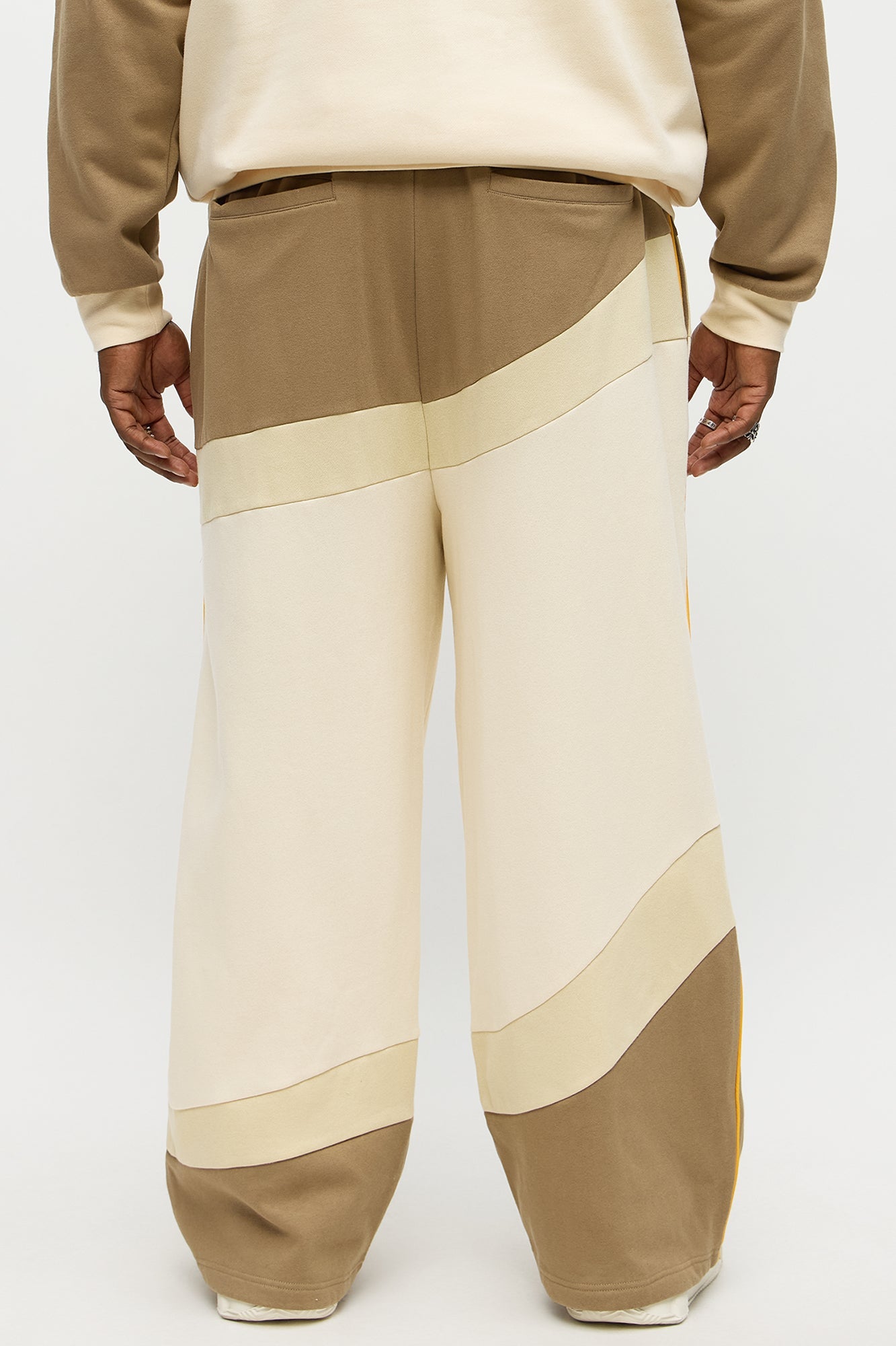 Been A Player Colorblock Sweatpant - Tan/Multi