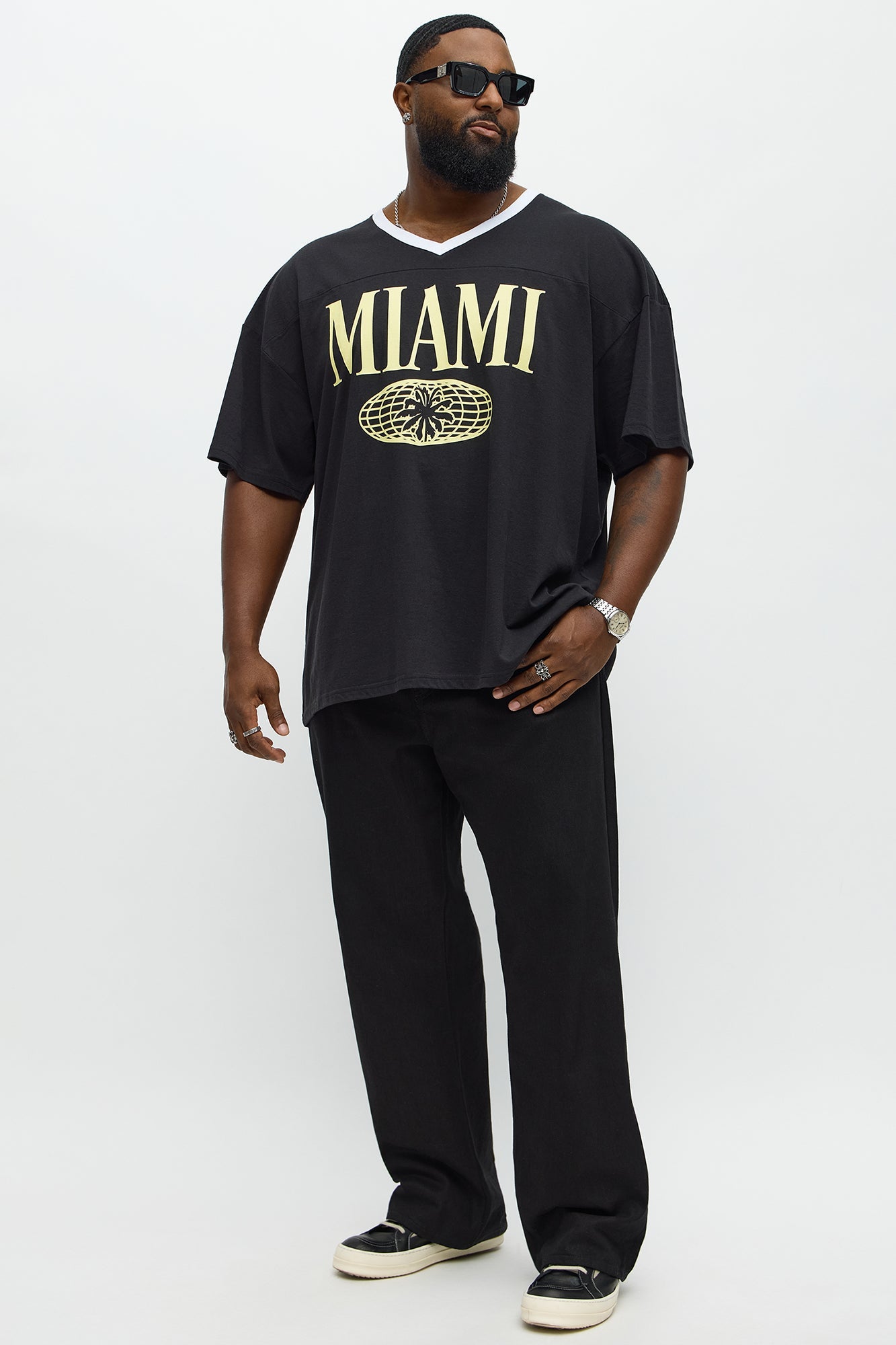 Miami Worldwide Jersey Tee - Black