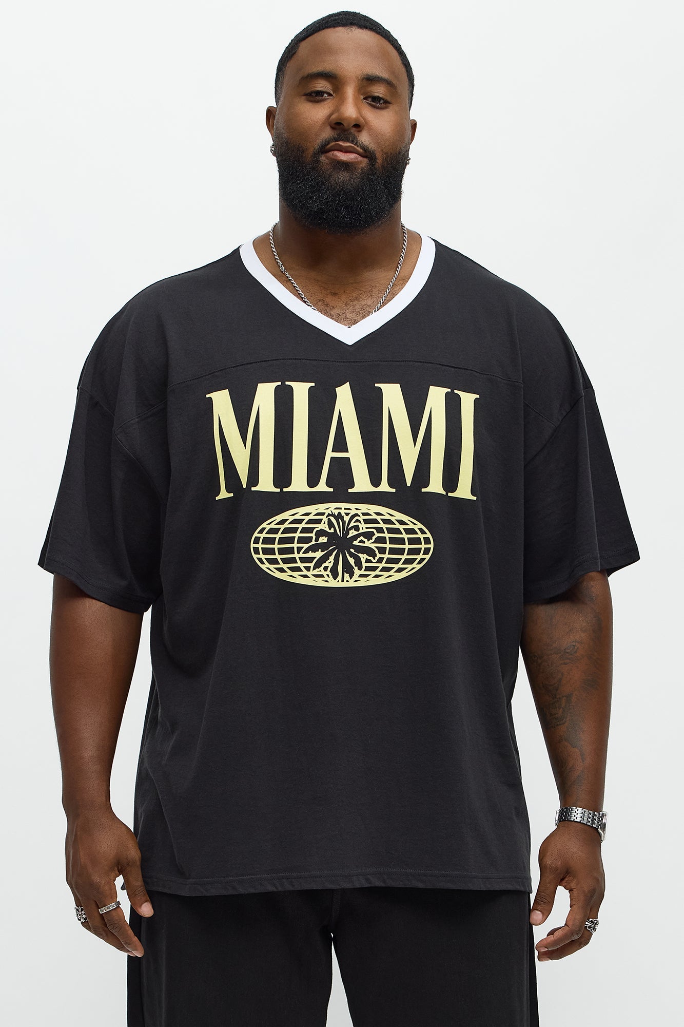 Miami Worldwide Jersey Tee - Black