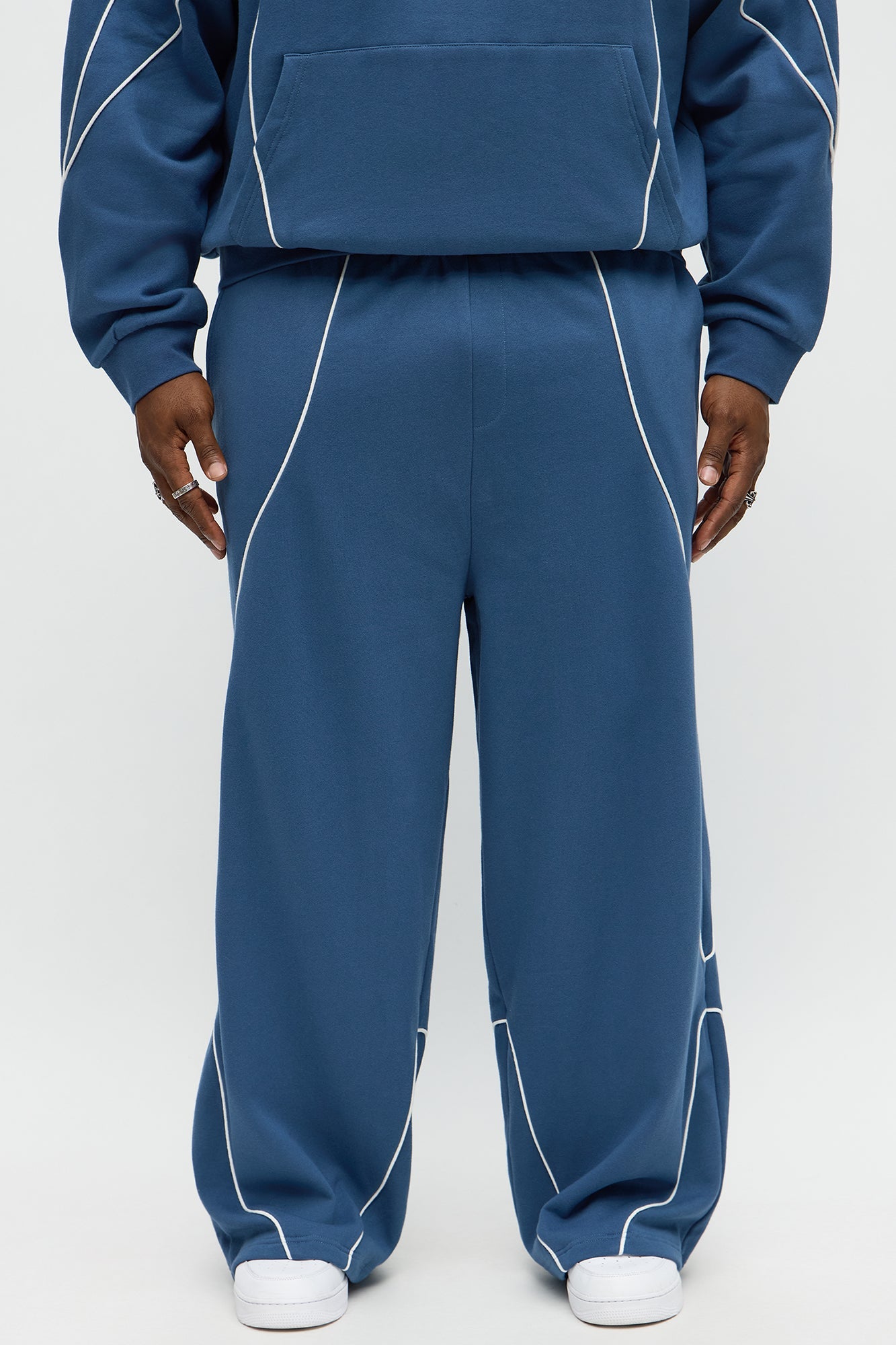 Pinstripe Sweatpant - Navy
