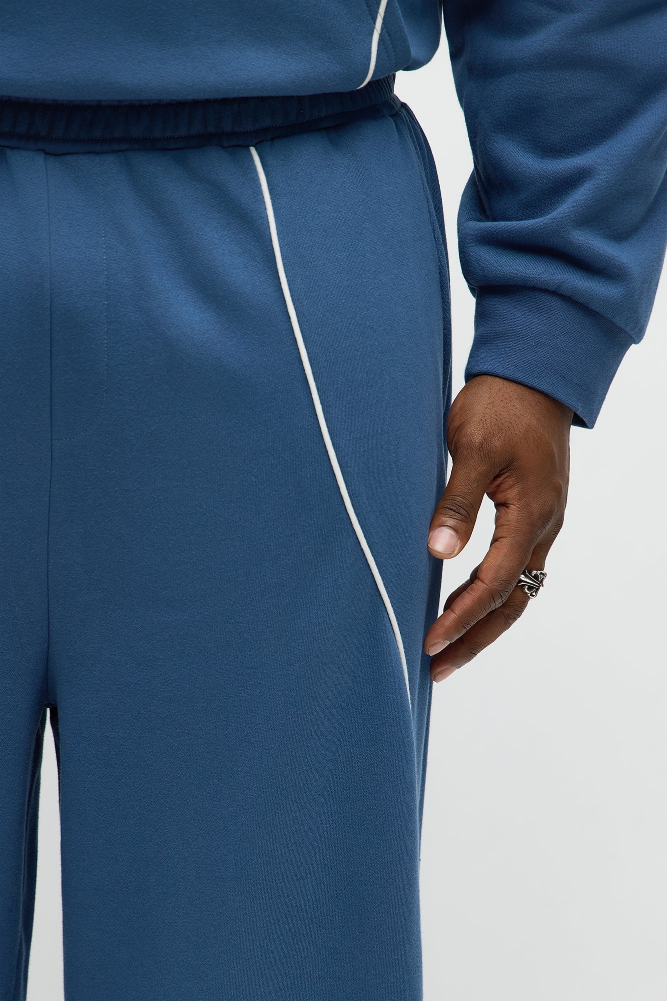 Pinstripe Sweatpant - Navy