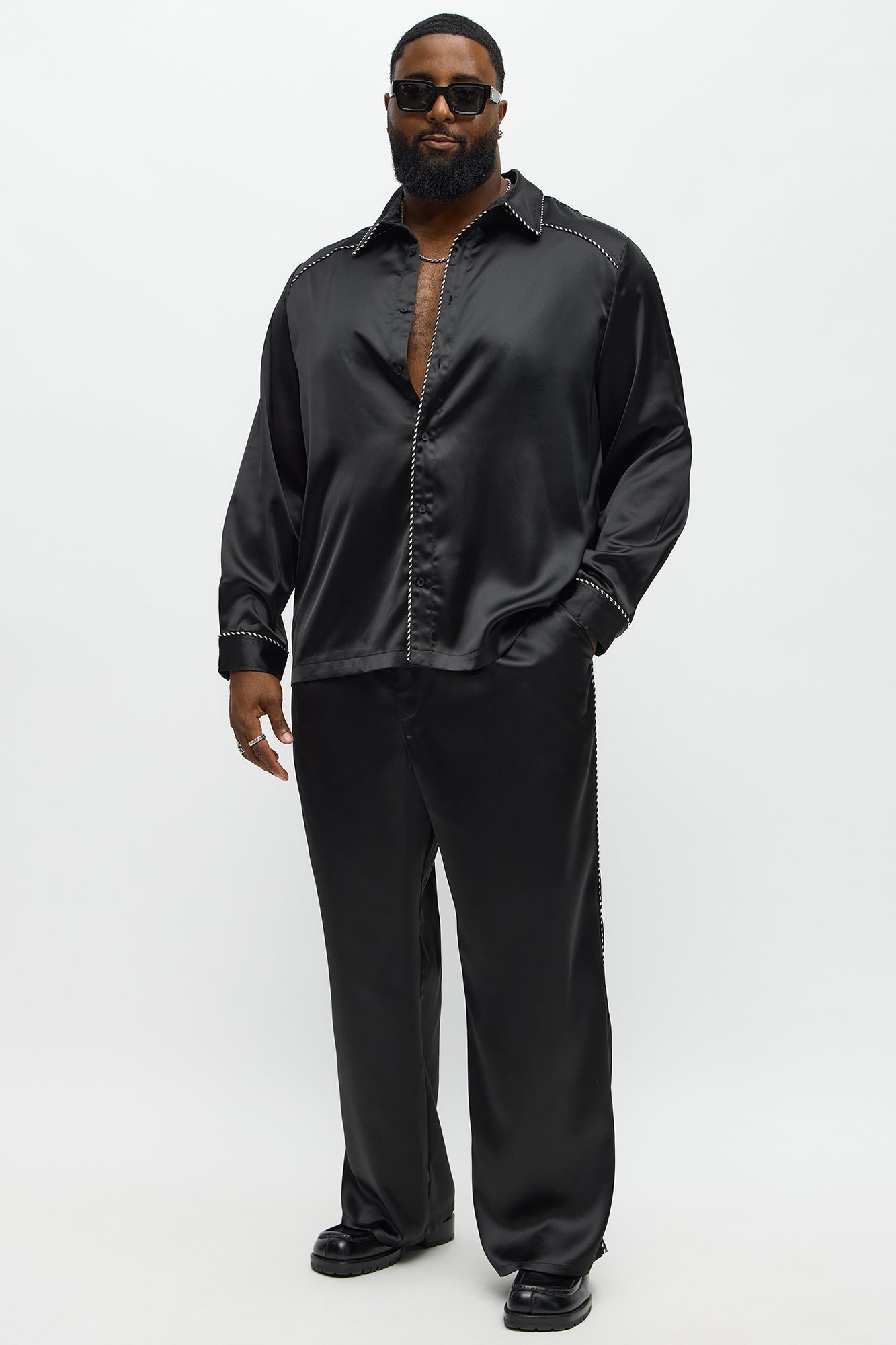 Luxe Button Up Shirt - Black