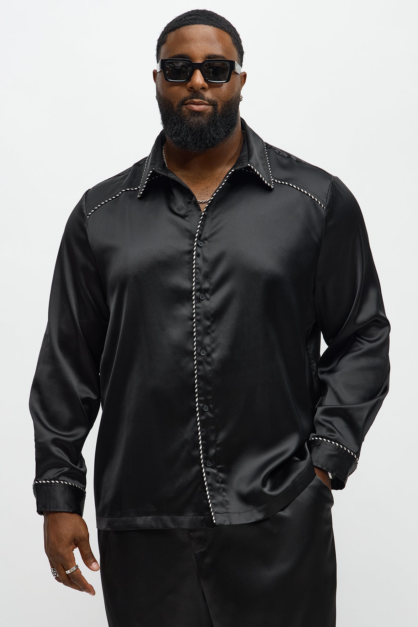 Luxe Button Up Shirt - Black