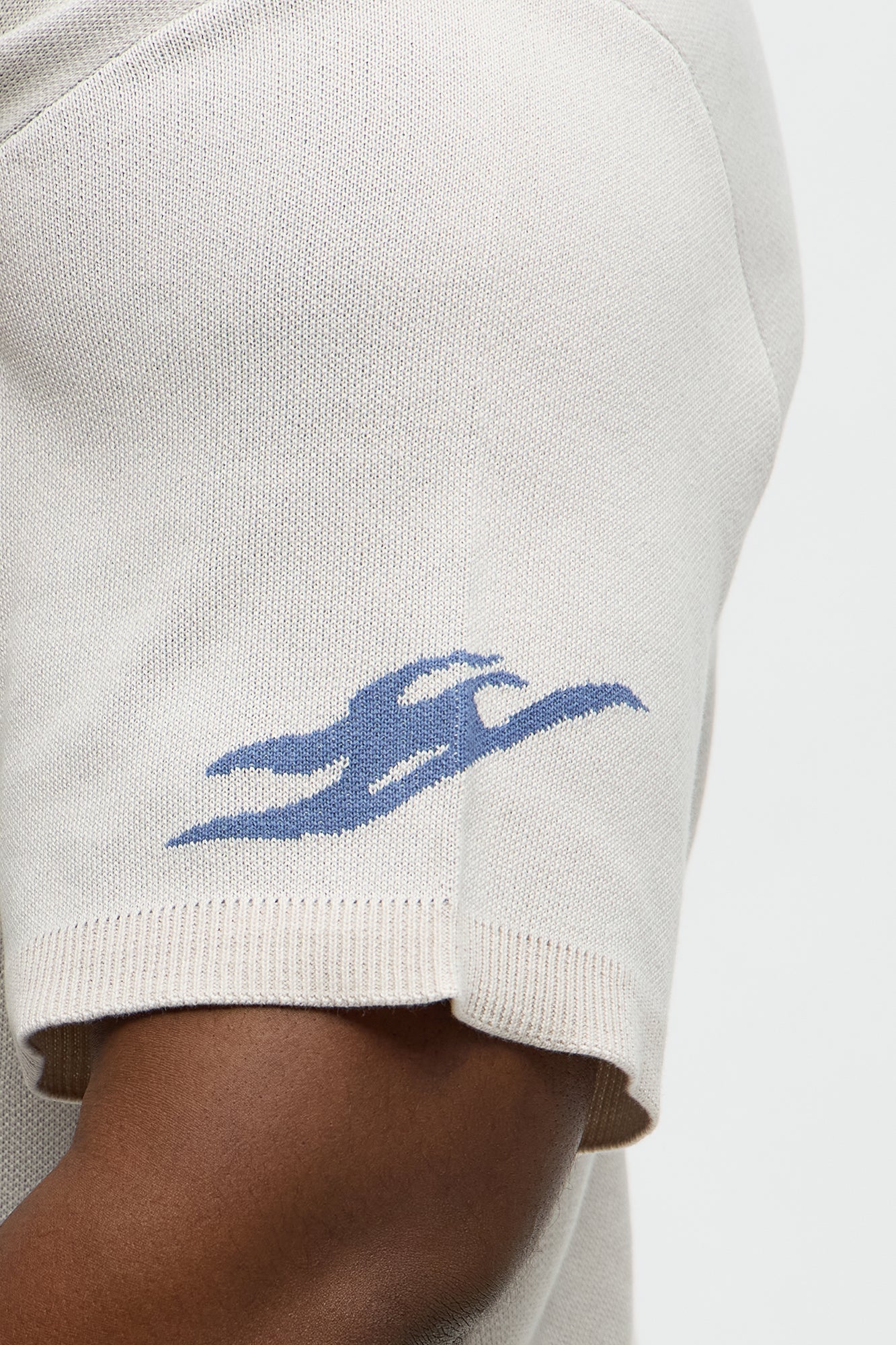 Regular Fit 13 Button Up Sweater Shirt - Cream/combo