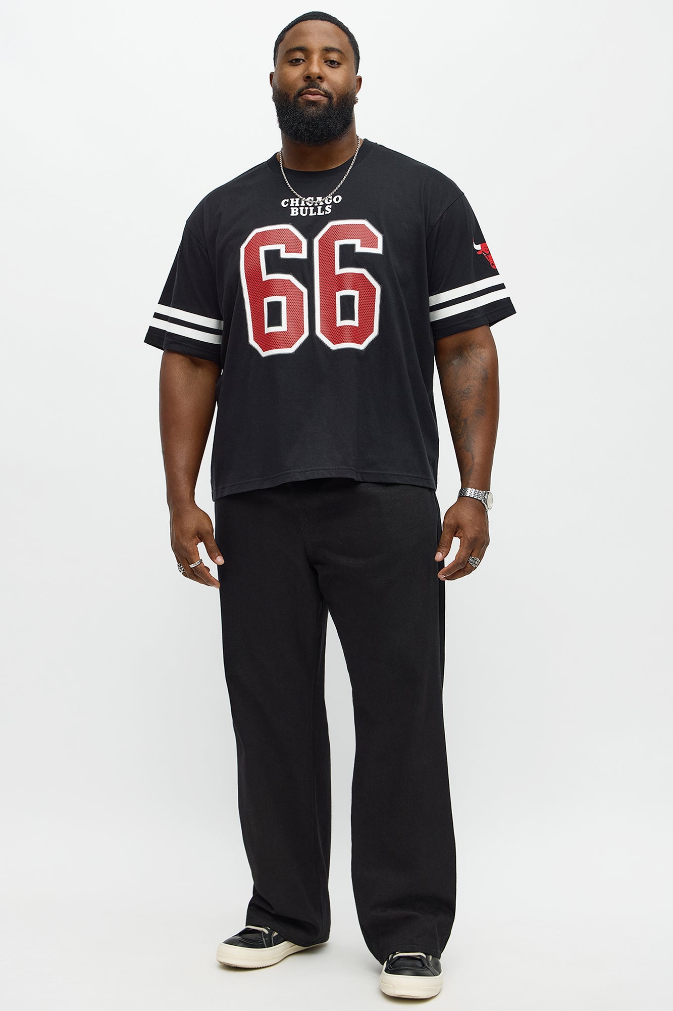 Bulls Boxy Number Tee - Black