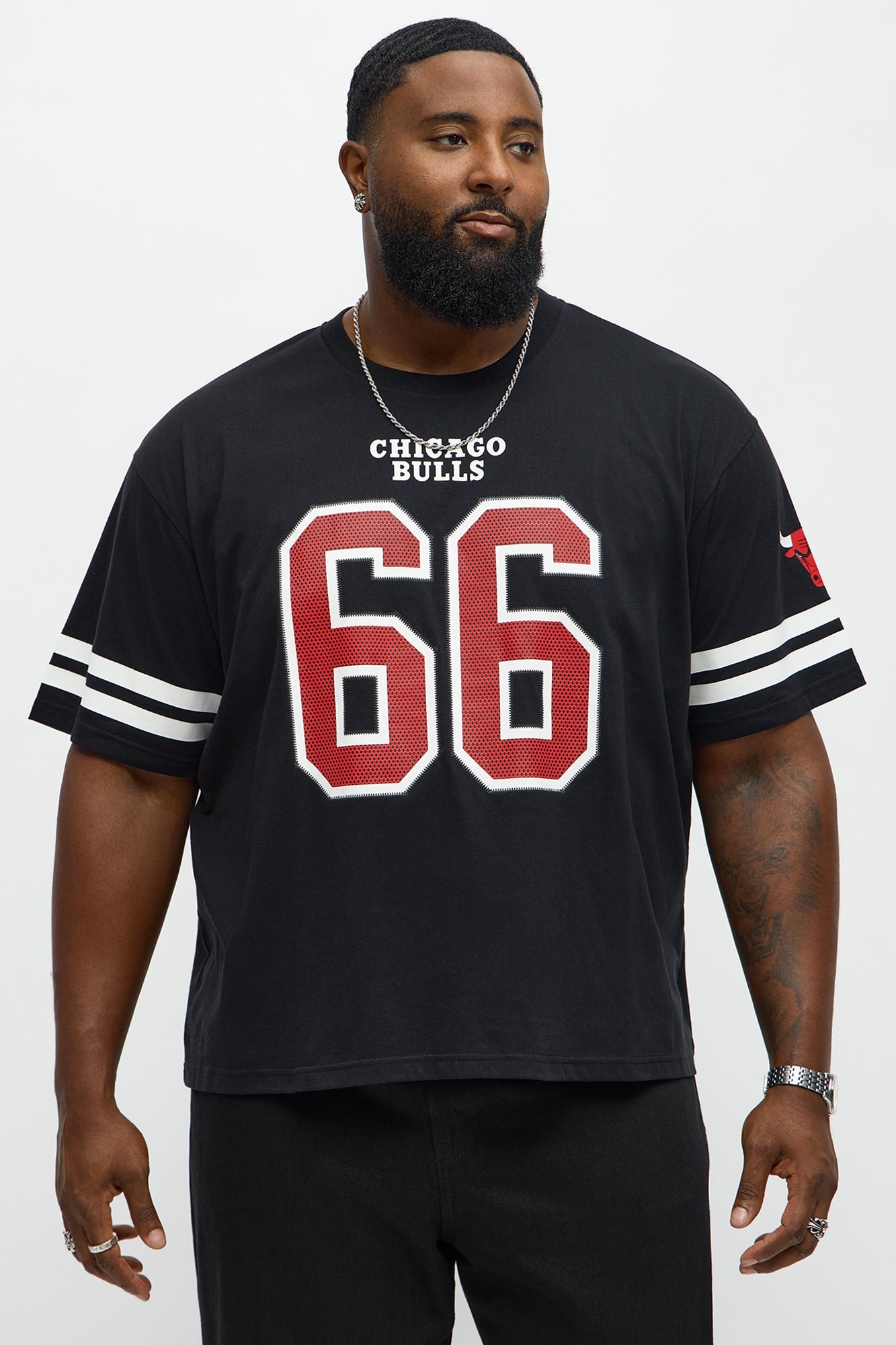 Bulls Boxy Number Tee - Black