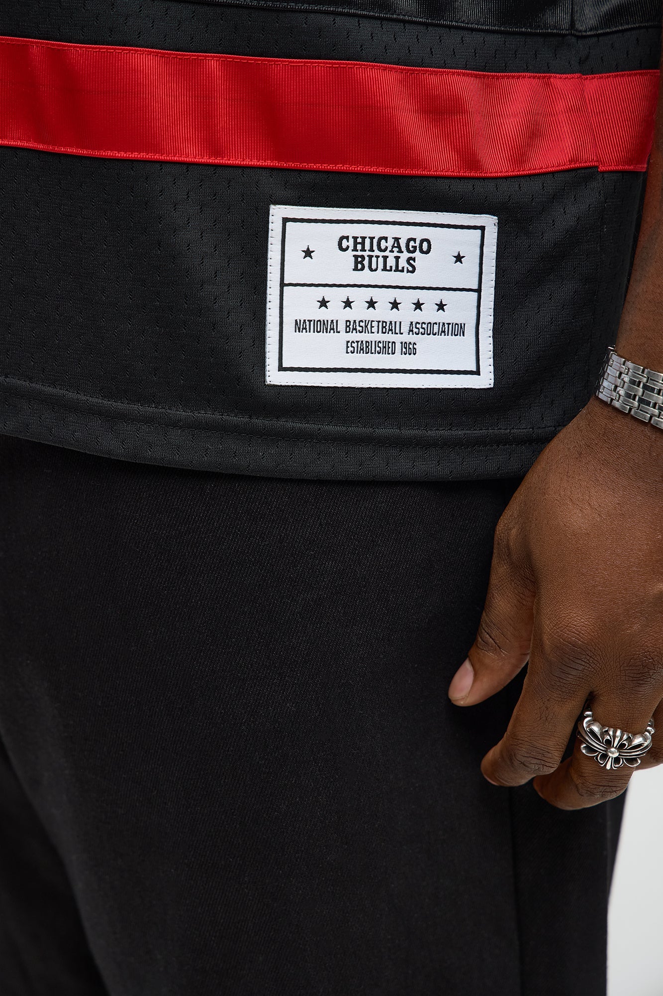 Bulls Regular Fit Basketball Tee - Black