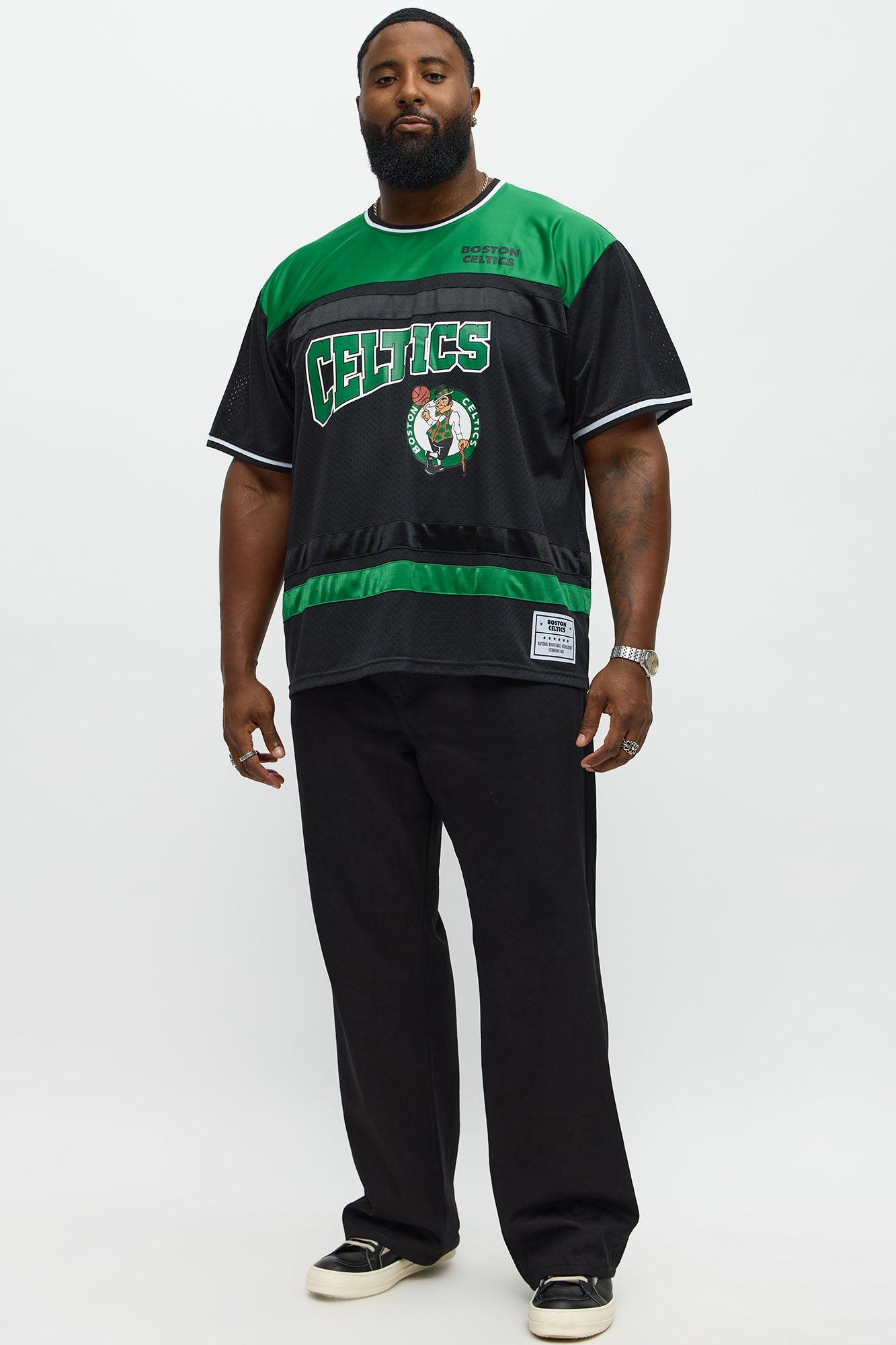 Celtics Regular Fit Basketball Tee - Black