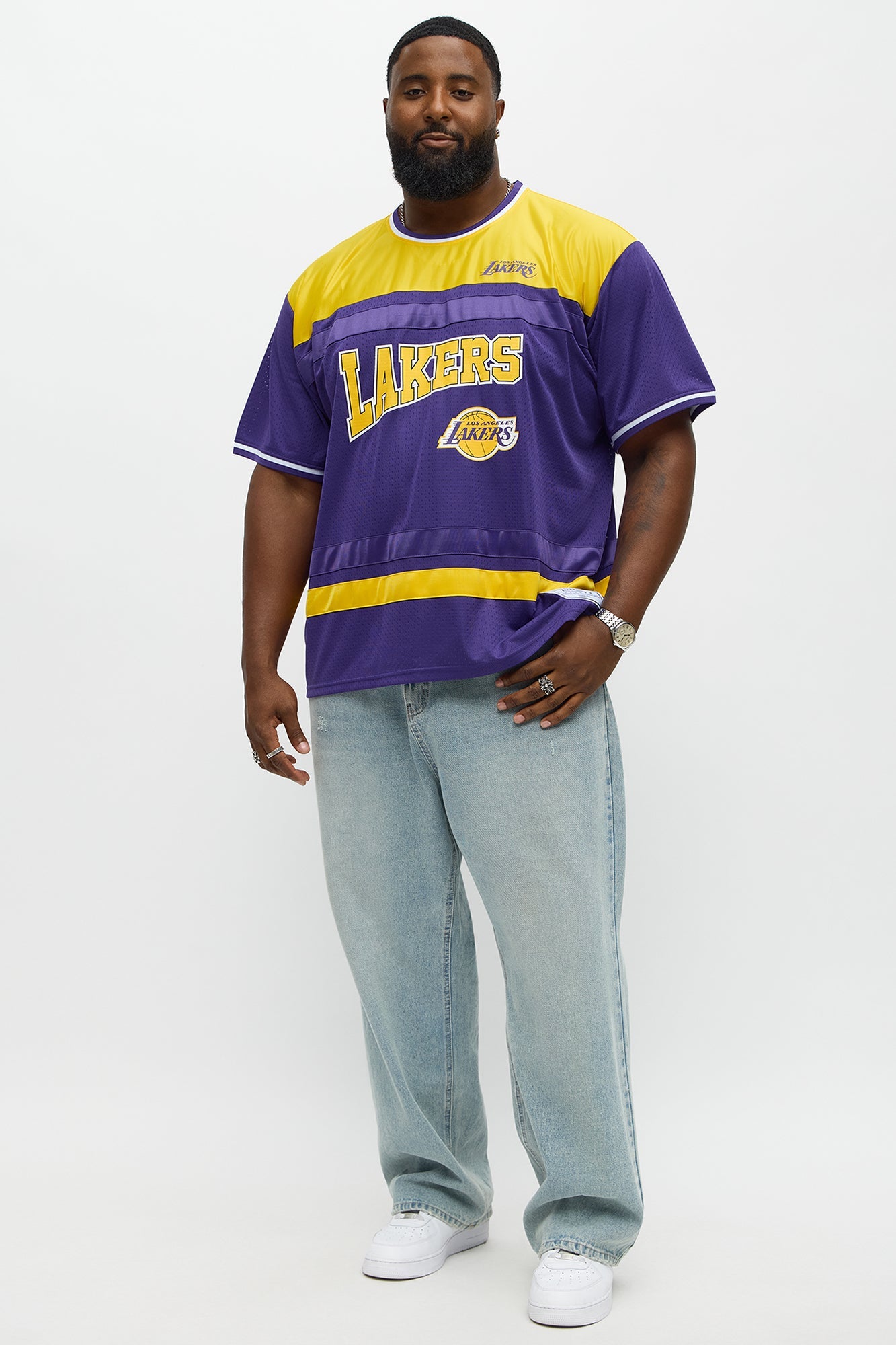 Lakers Regular Fit Basketball Tee - Purple