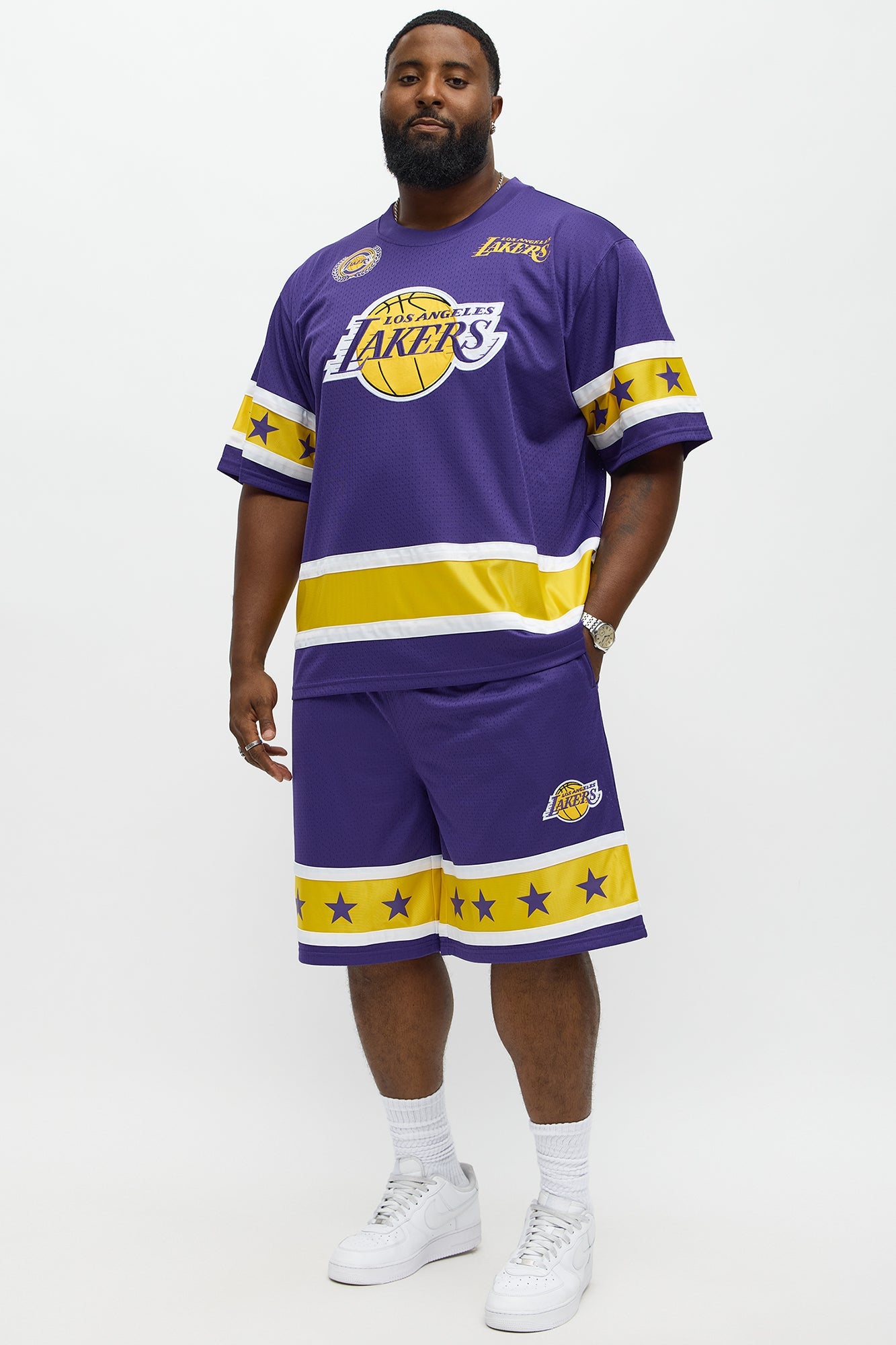 Lakers Believe The Hype Relaxed Shorts - Purple