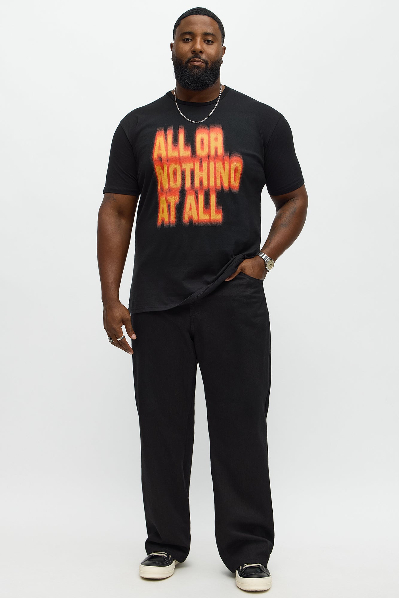 All Or Nothing At All Short Sleeve Tee - Black