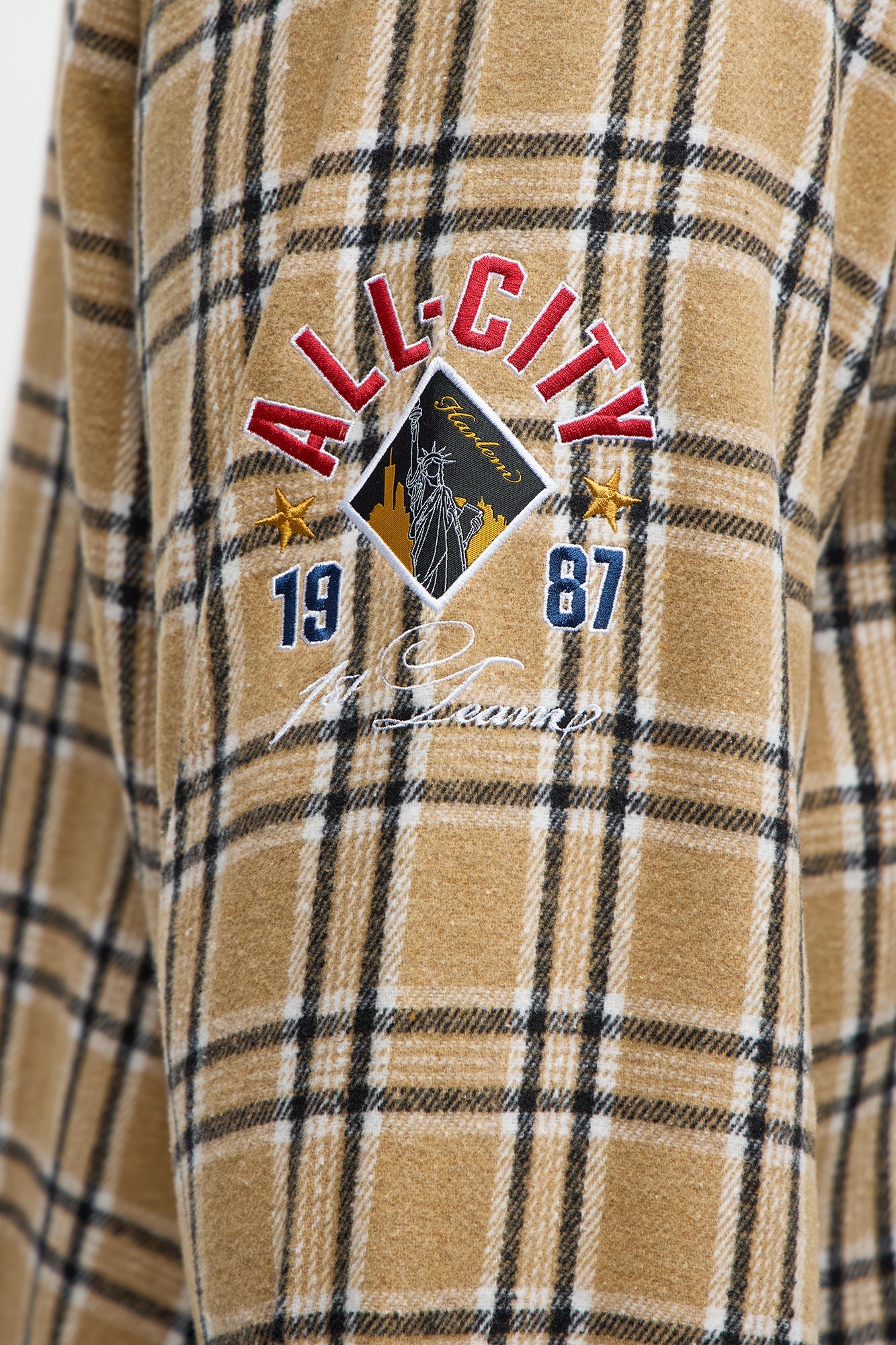 Relaxed fit Harlem Plaid Long Sleeve Button Up - Brown Combo