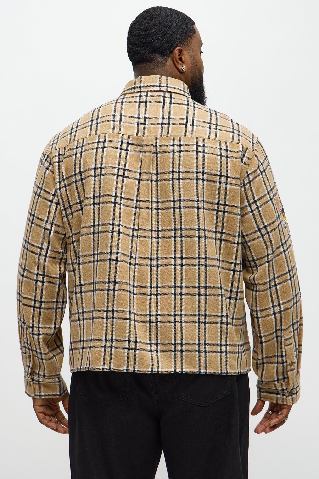 Relaxed fit Harlem Plaid Long Sleeve Button Up - Brown Combo