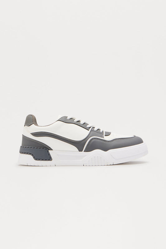 Major Step Chunky Paneled Sneaker - White/combo