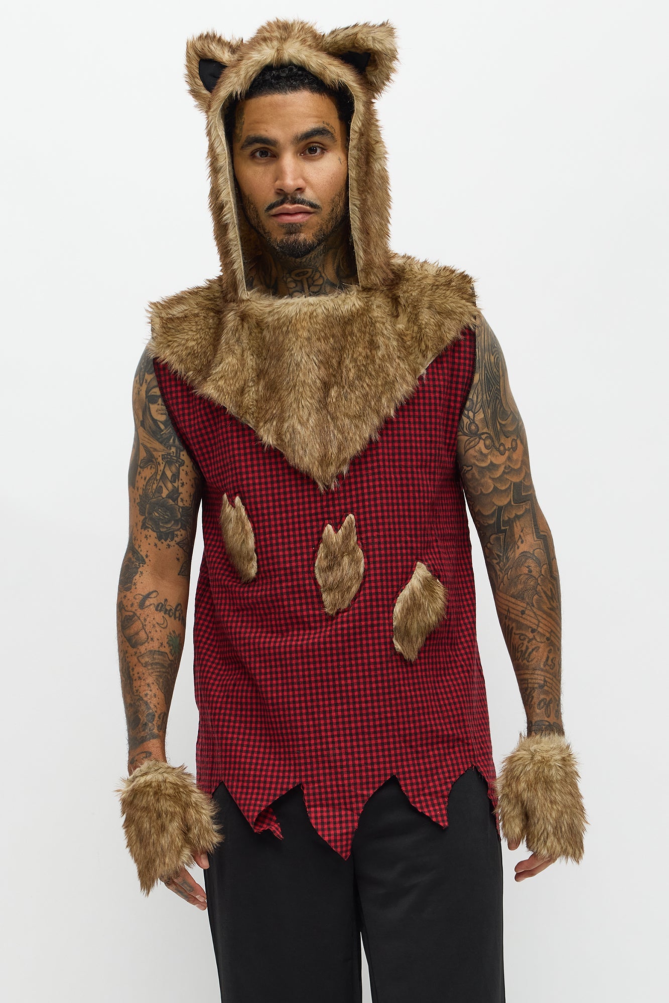 Big Bad Wolf Costume Set - Red/combo