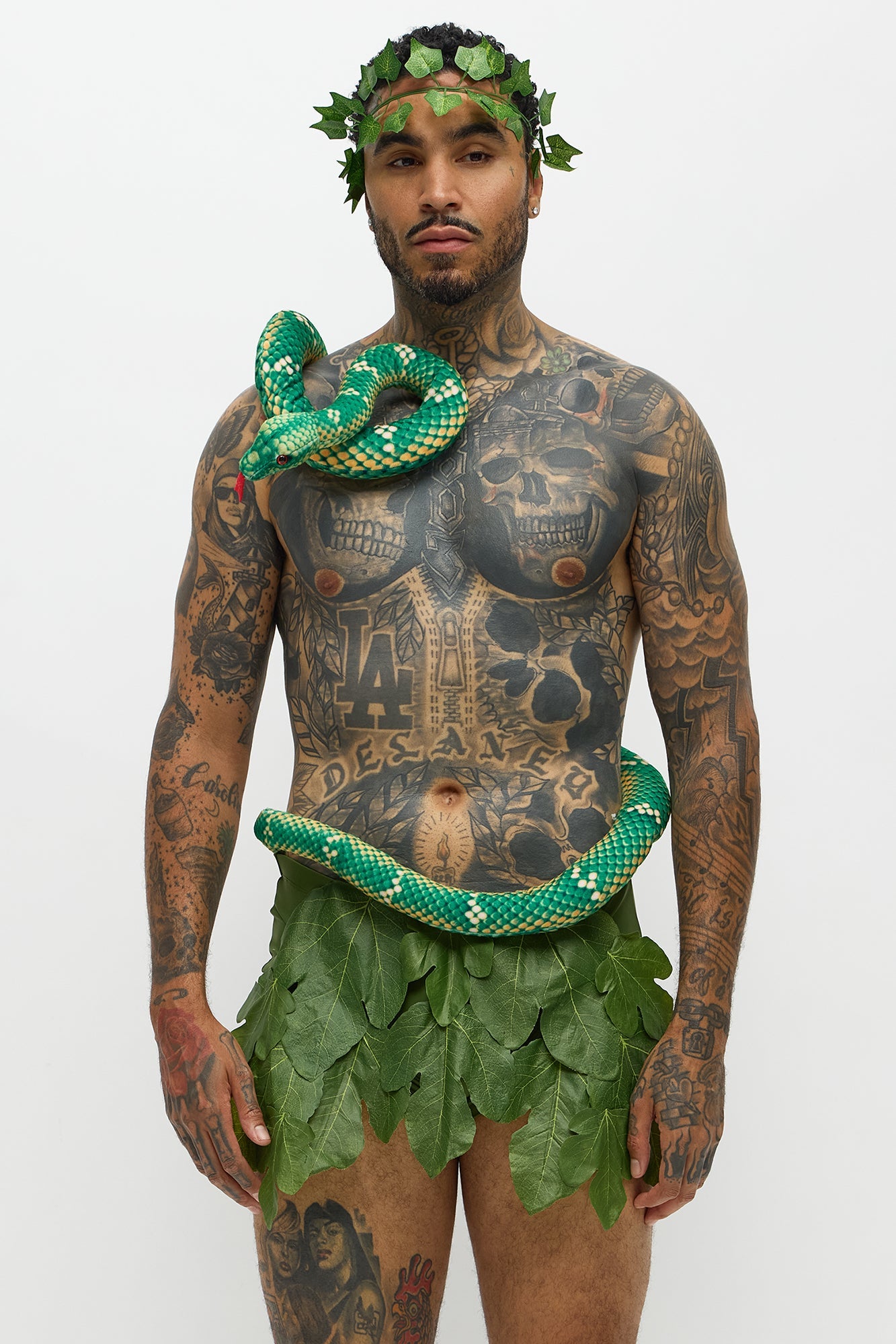 Give In To Temptation 3 Piece Costume Set - Green/combo