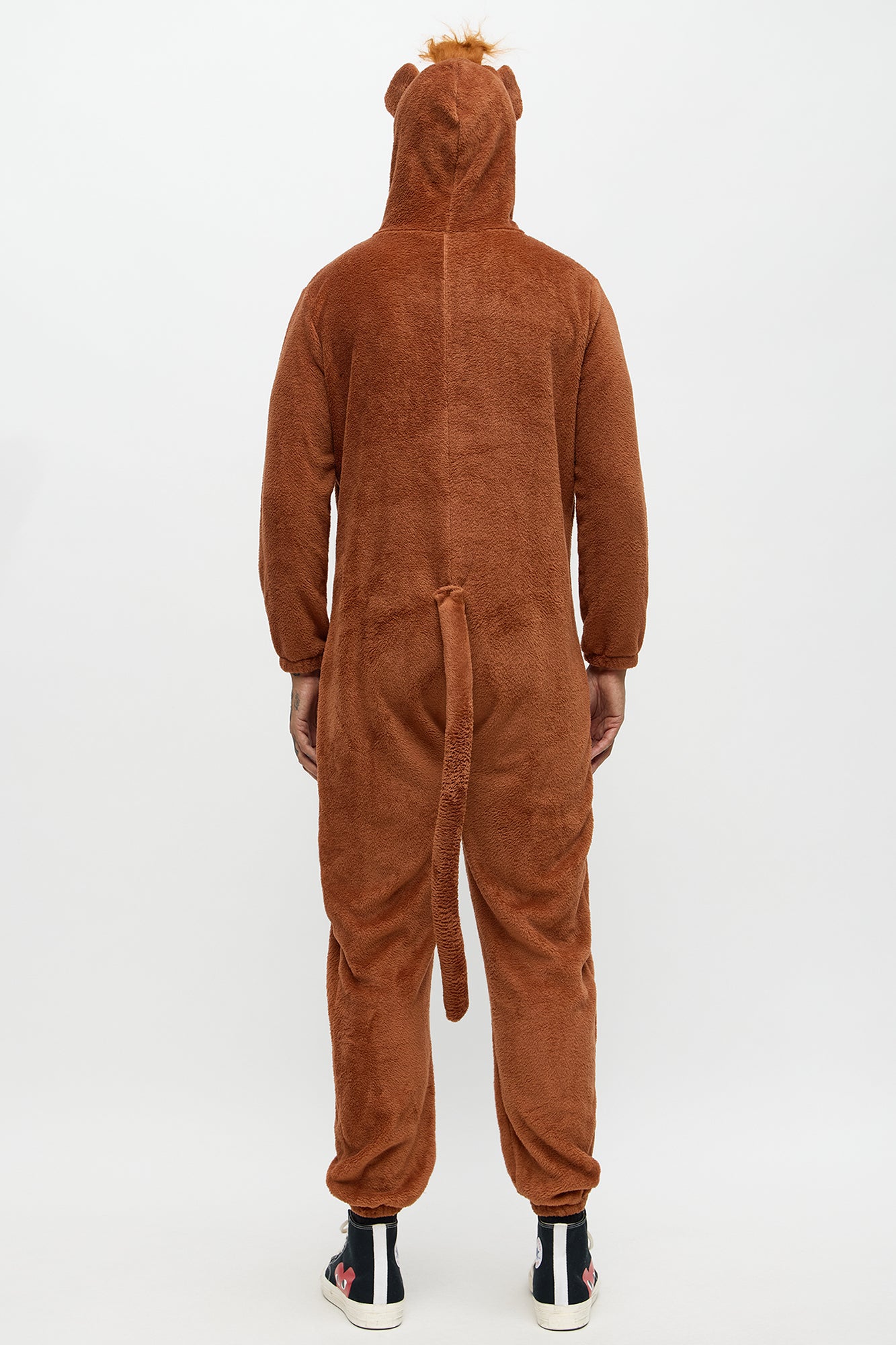 No Monkey Business Plush Onesie - Brown