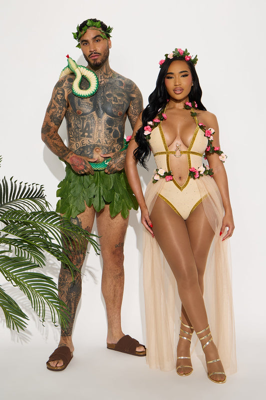 Give In To Temptation 3 Piece Costume Set - Green/combo