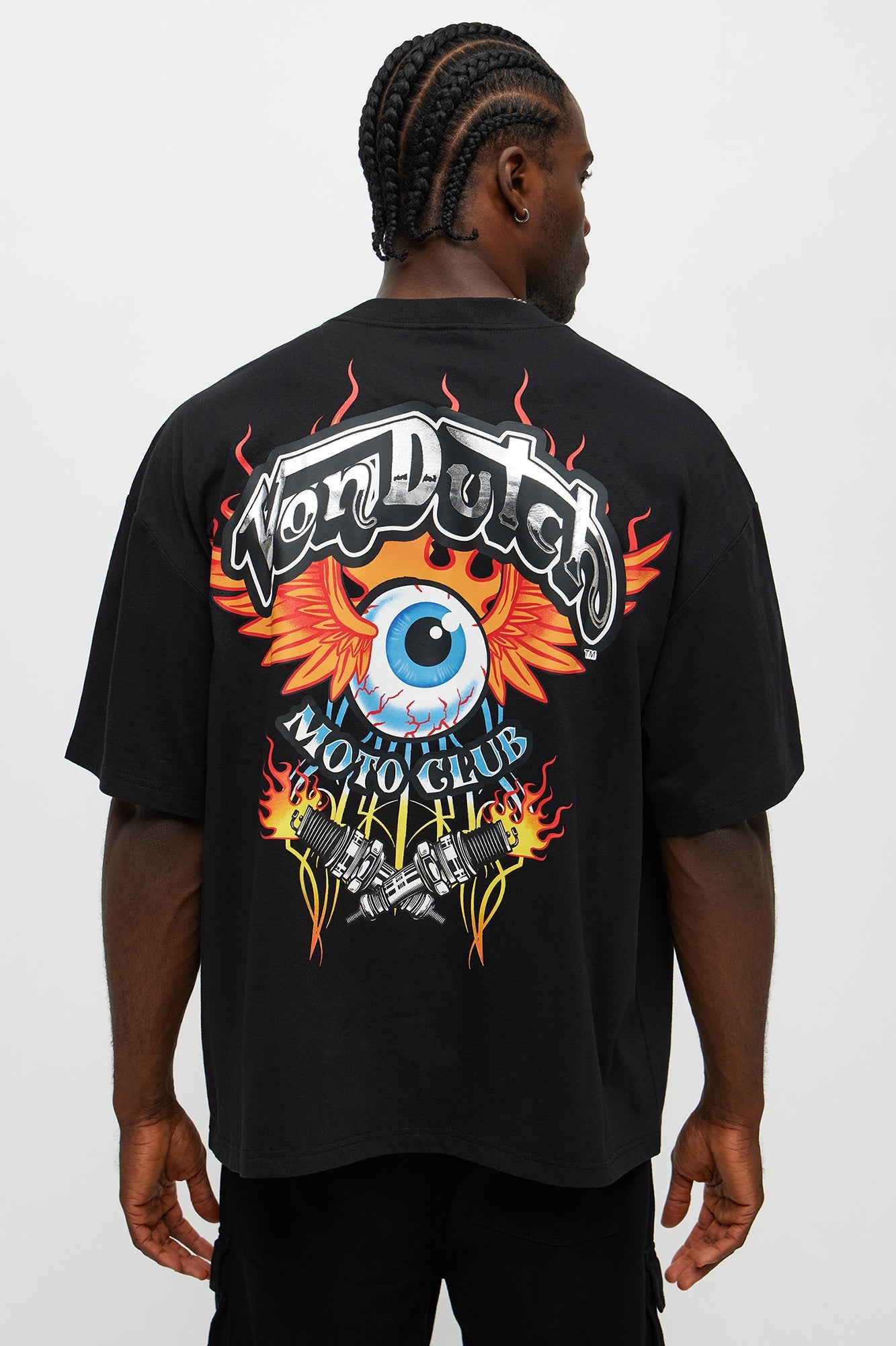 Oversized Von Dutch Dark Eye Tee - Black
