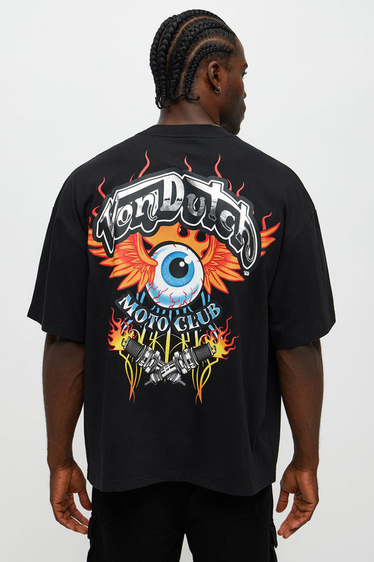 Oversized Von Dutch Dark Eye Tee - Black
