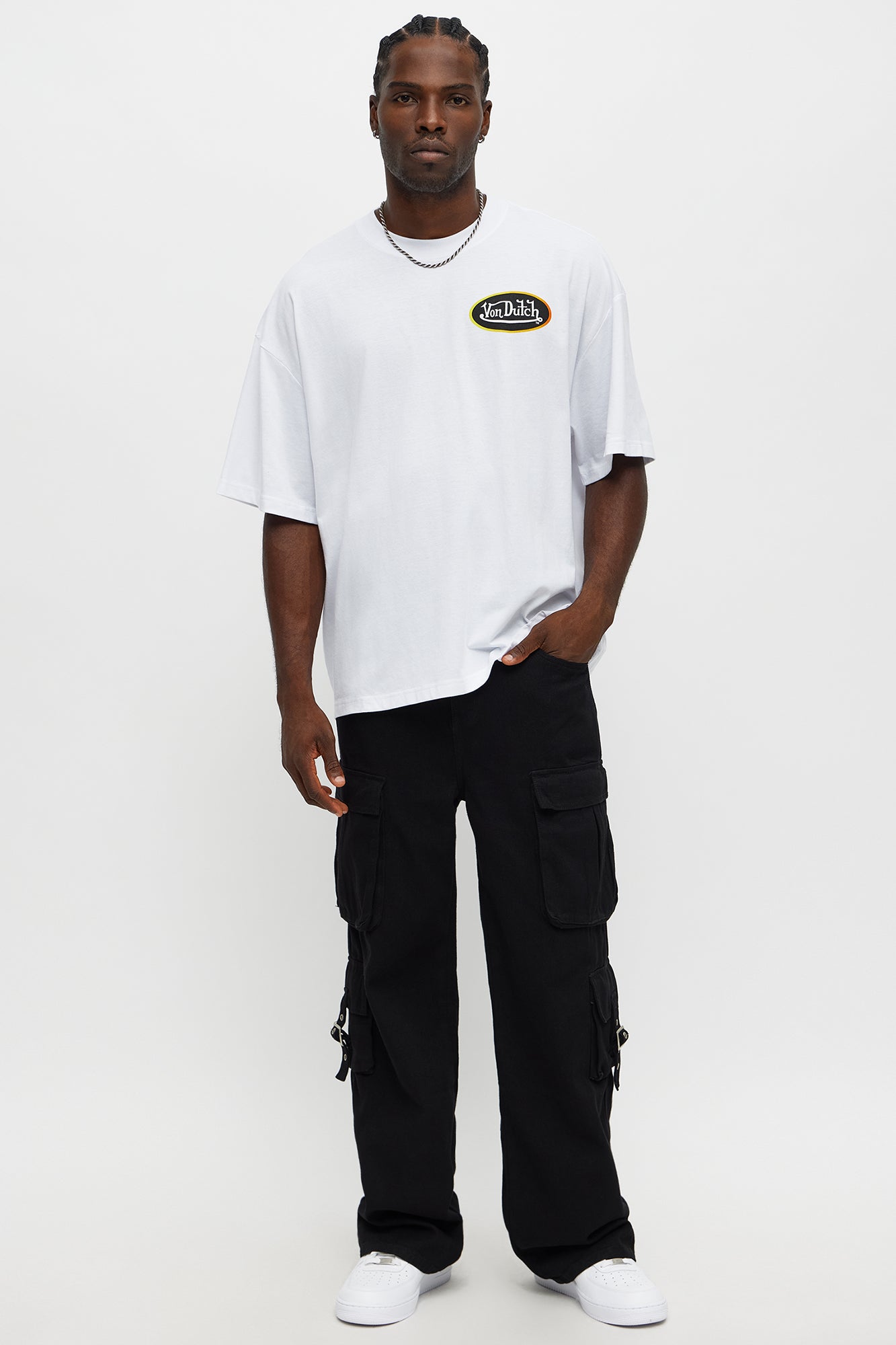 Oversized Von Dutch Bike Tee - White