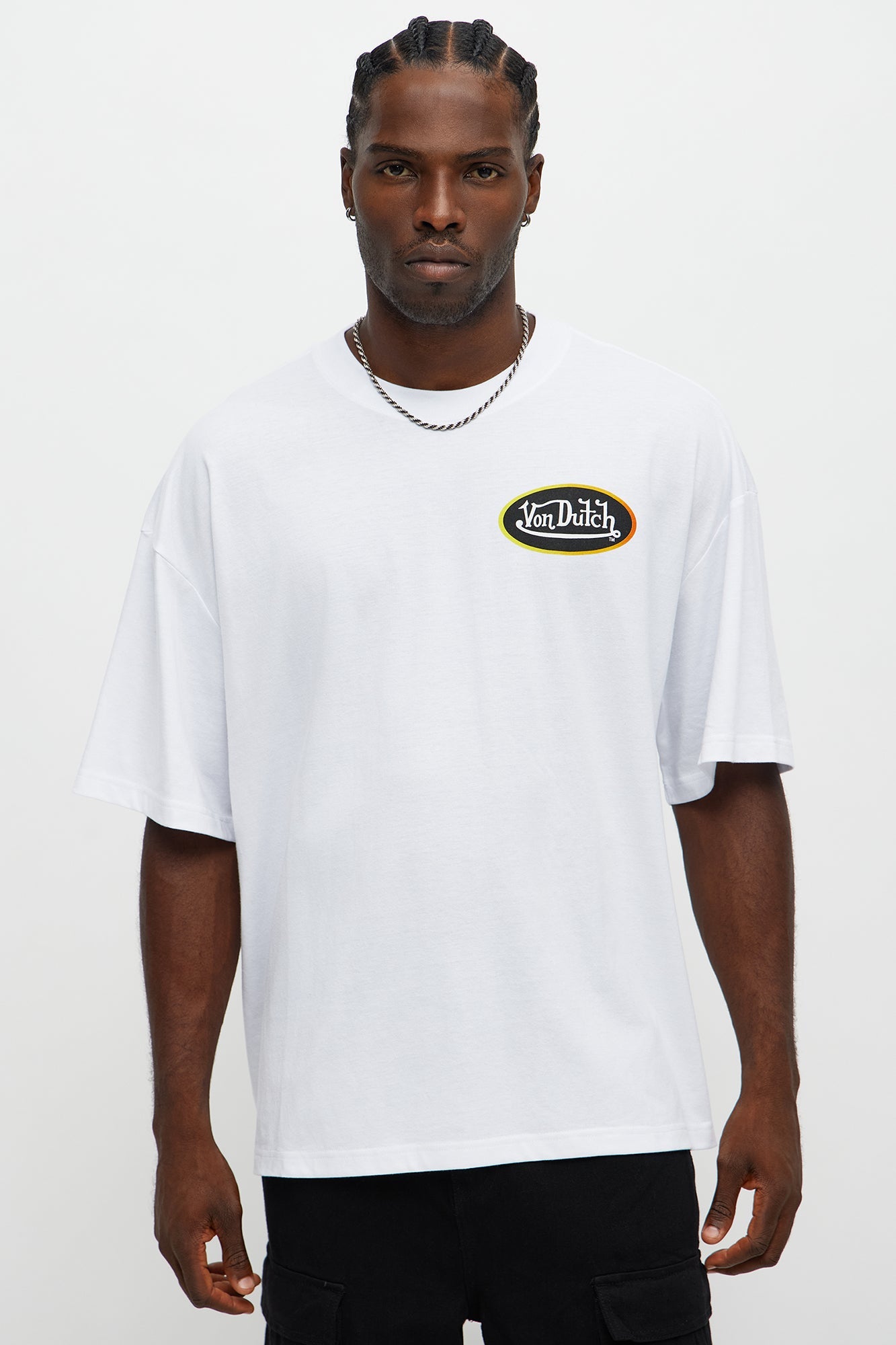 Oversized Von Dutch Bike Tee - White