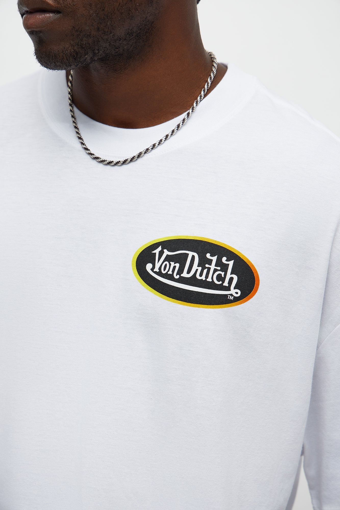 Oversized Von Dutch Bike Tee - White