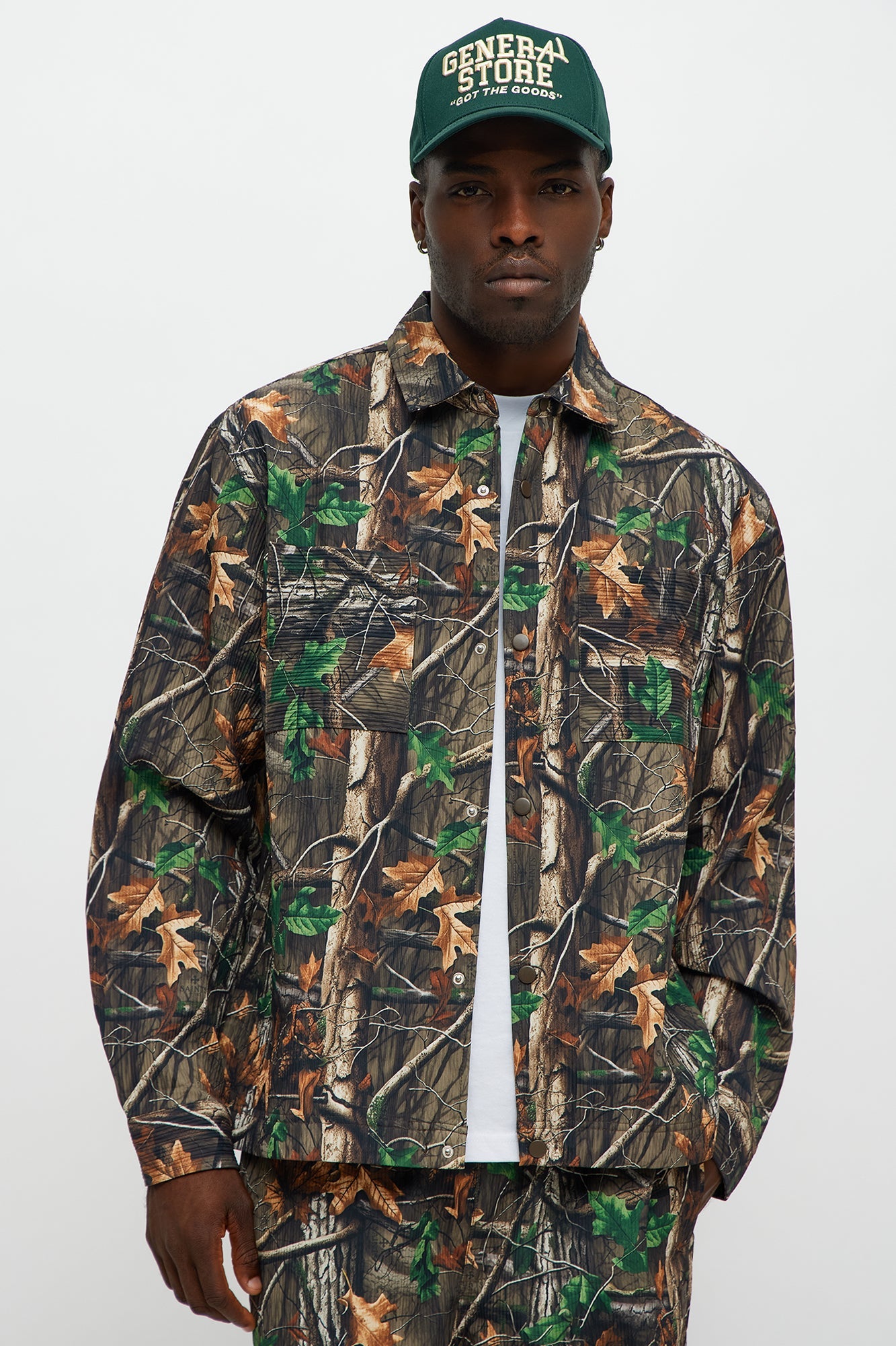 Rustic Long Sleeve Button Up Shirt - Brown Combo