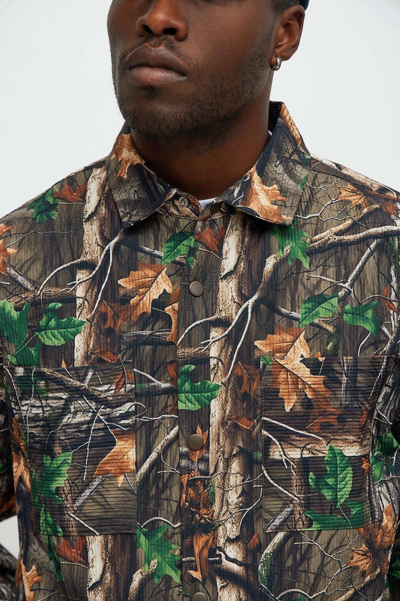 Rustic Long Sleeve Button Up Shirt - Brown Combo