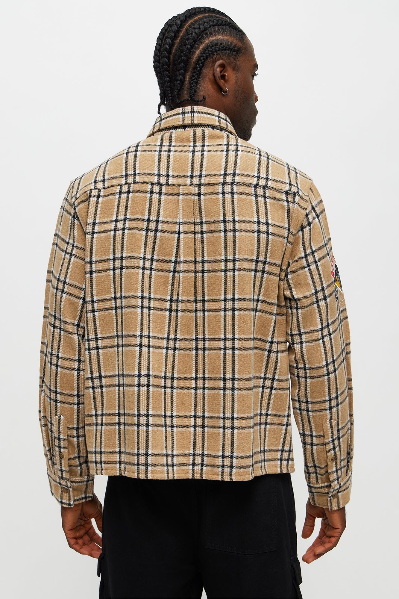 Relaxed fit Harlem Plaid Long Sleeve Button Up - Brown Combo