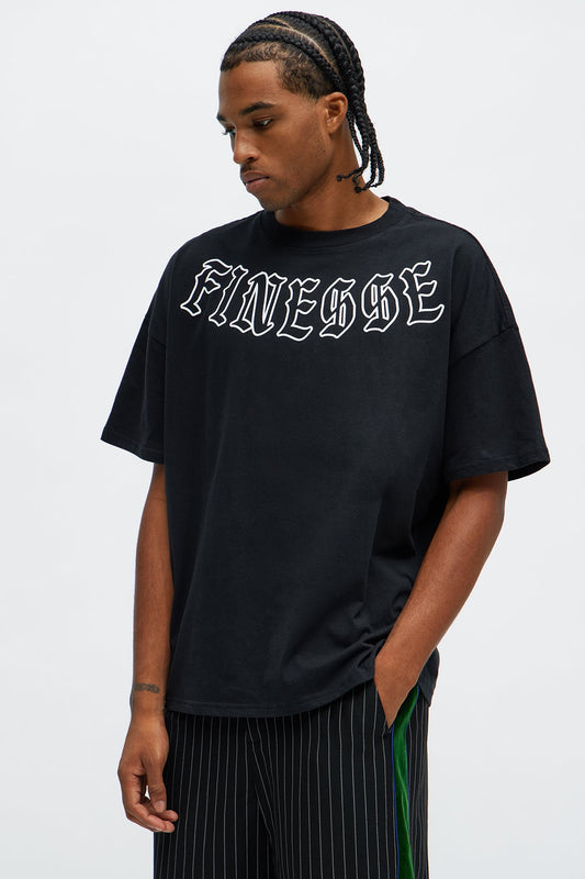 FINESSE Oversized Short Sleeve Tee - Black
