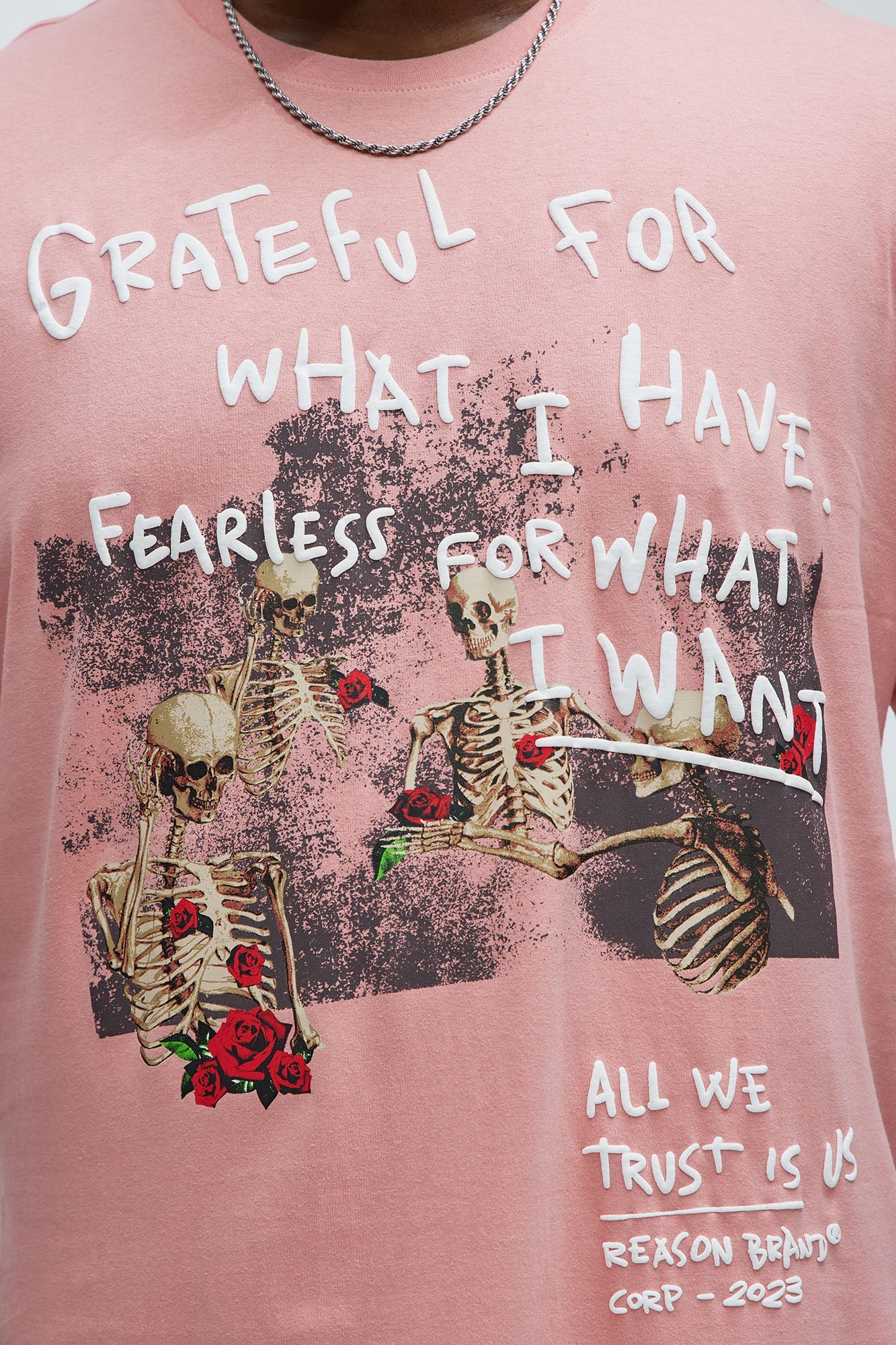 Grateful For What I have Oversized Short Sleeve Tee - Pink