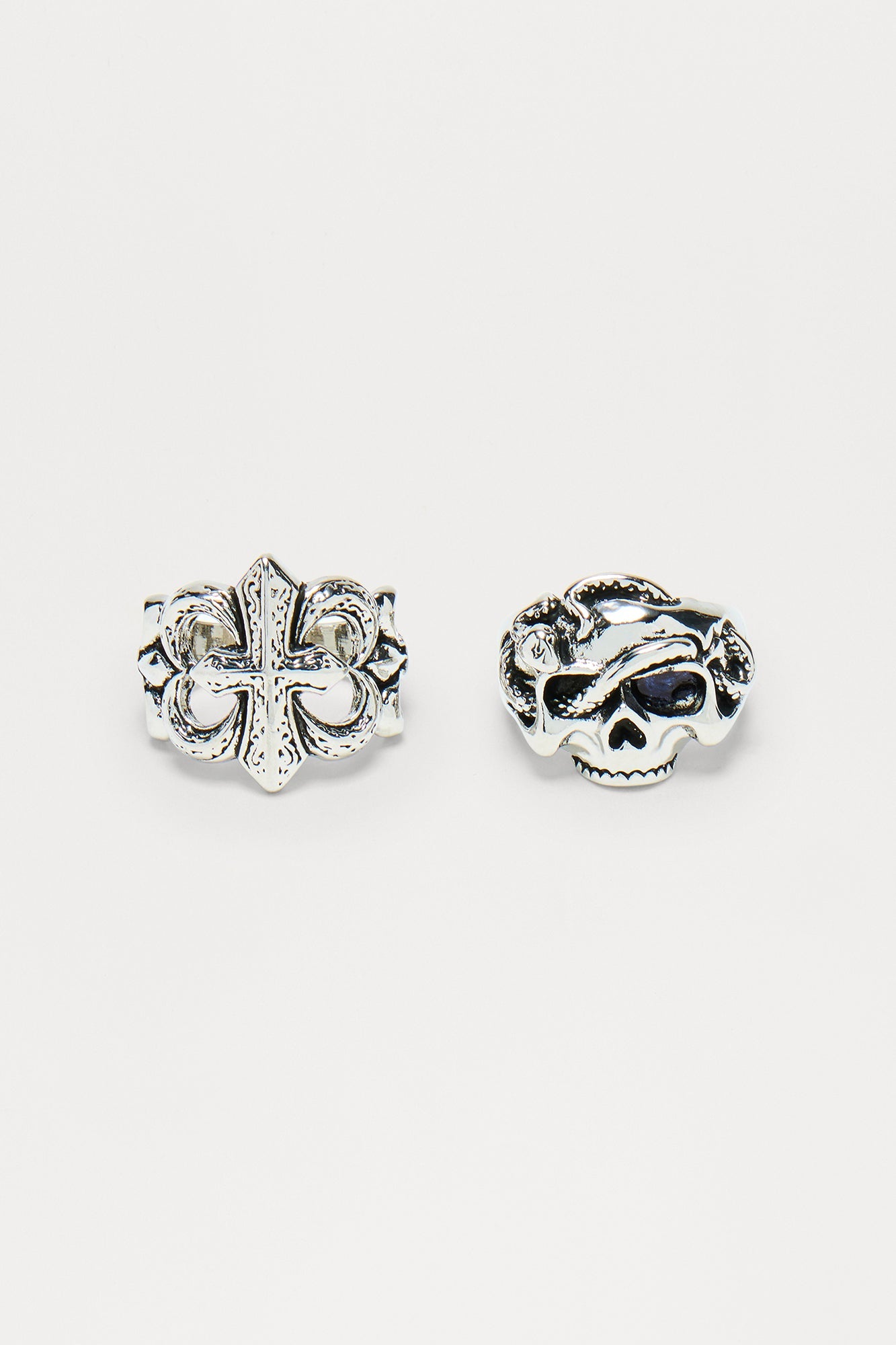 Killah 2 Piece Ring Set - Silver