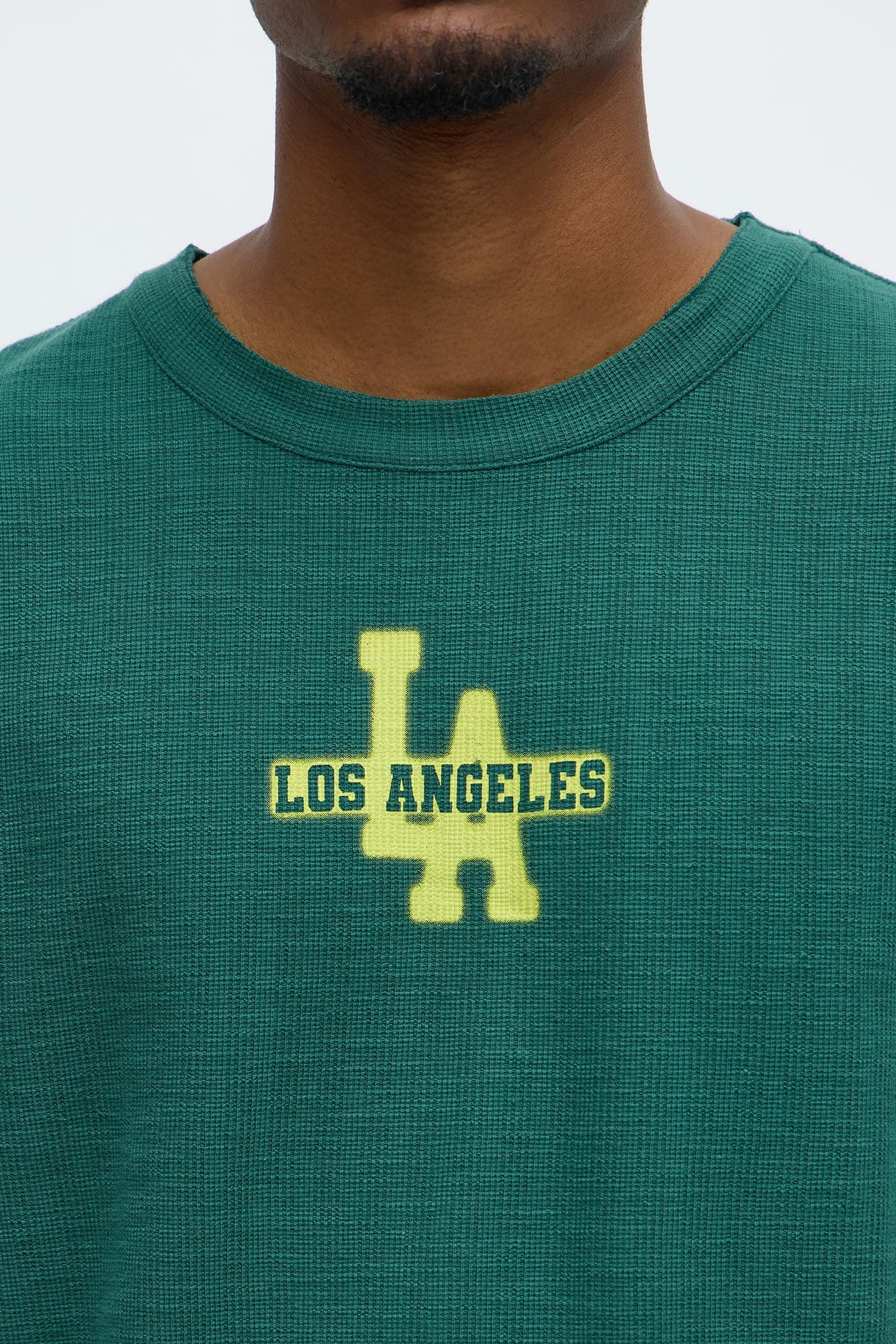 Relaxed LA Spray Paint Tee - Hunter Green
