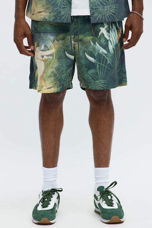 Cupid Relaxed Drawstring Shorts - Multi Color