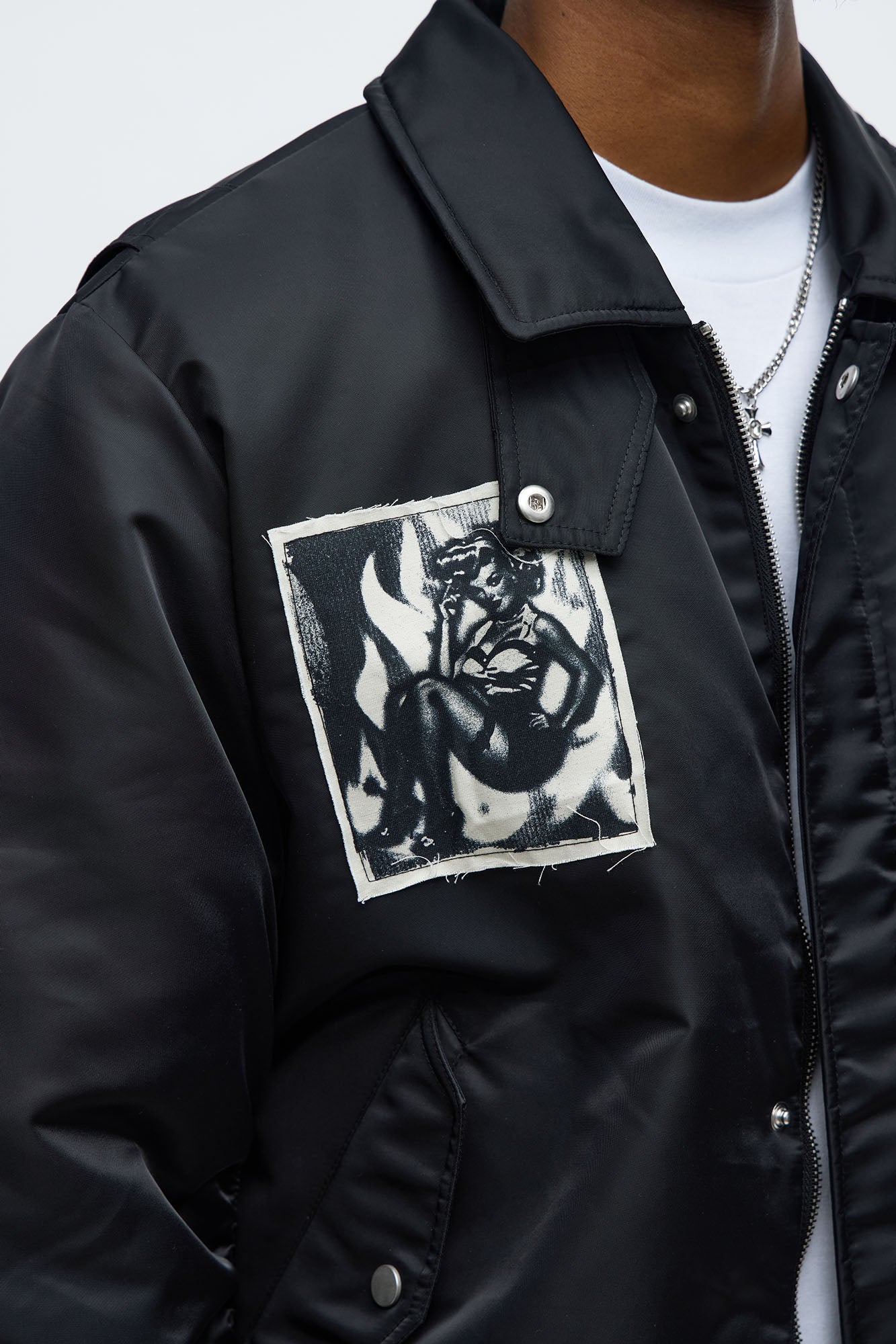 Patch Utility Zip Bomber Jacket - Black