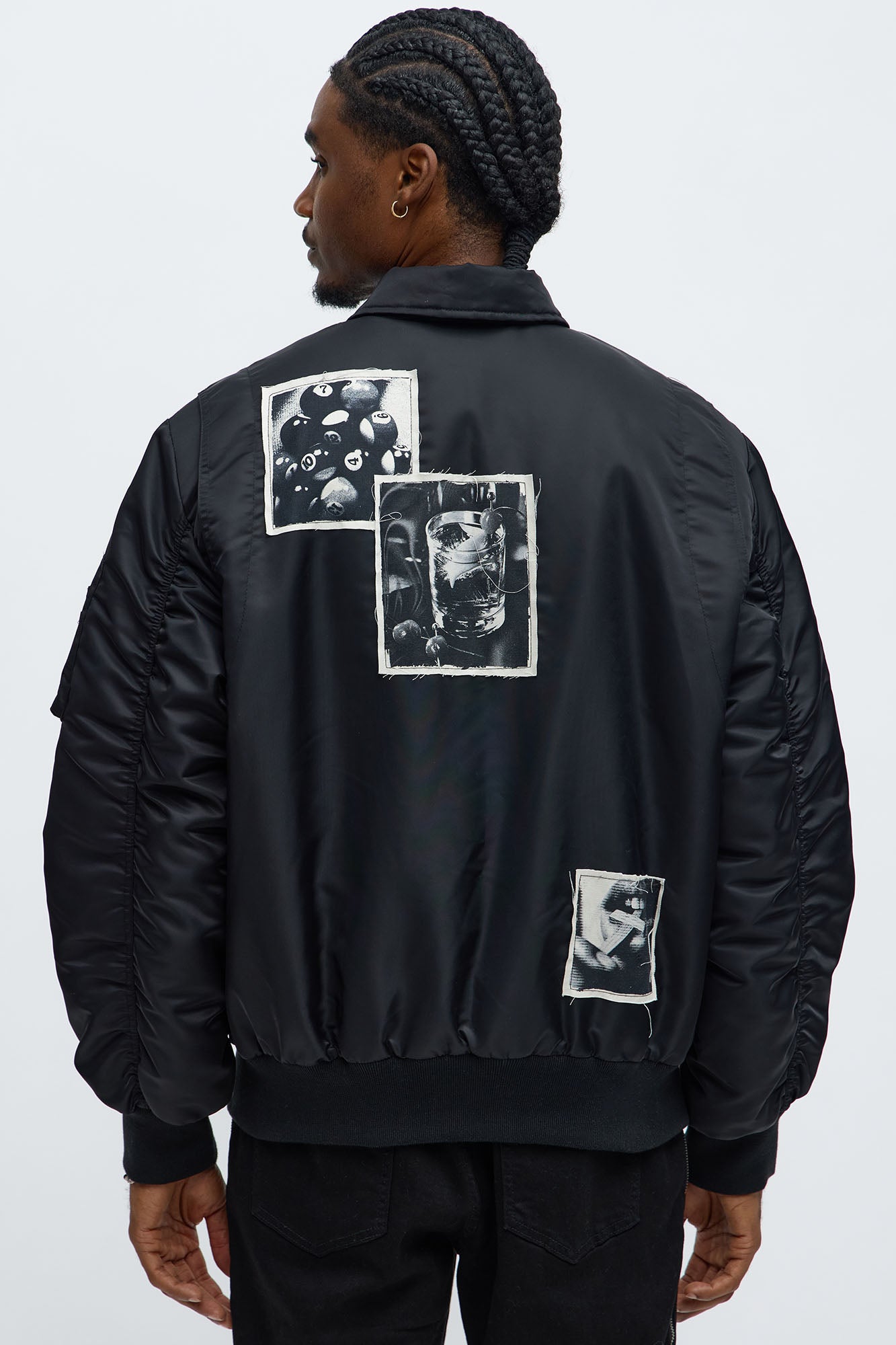 Patch Utility Zip Bomber Jacket - Black
