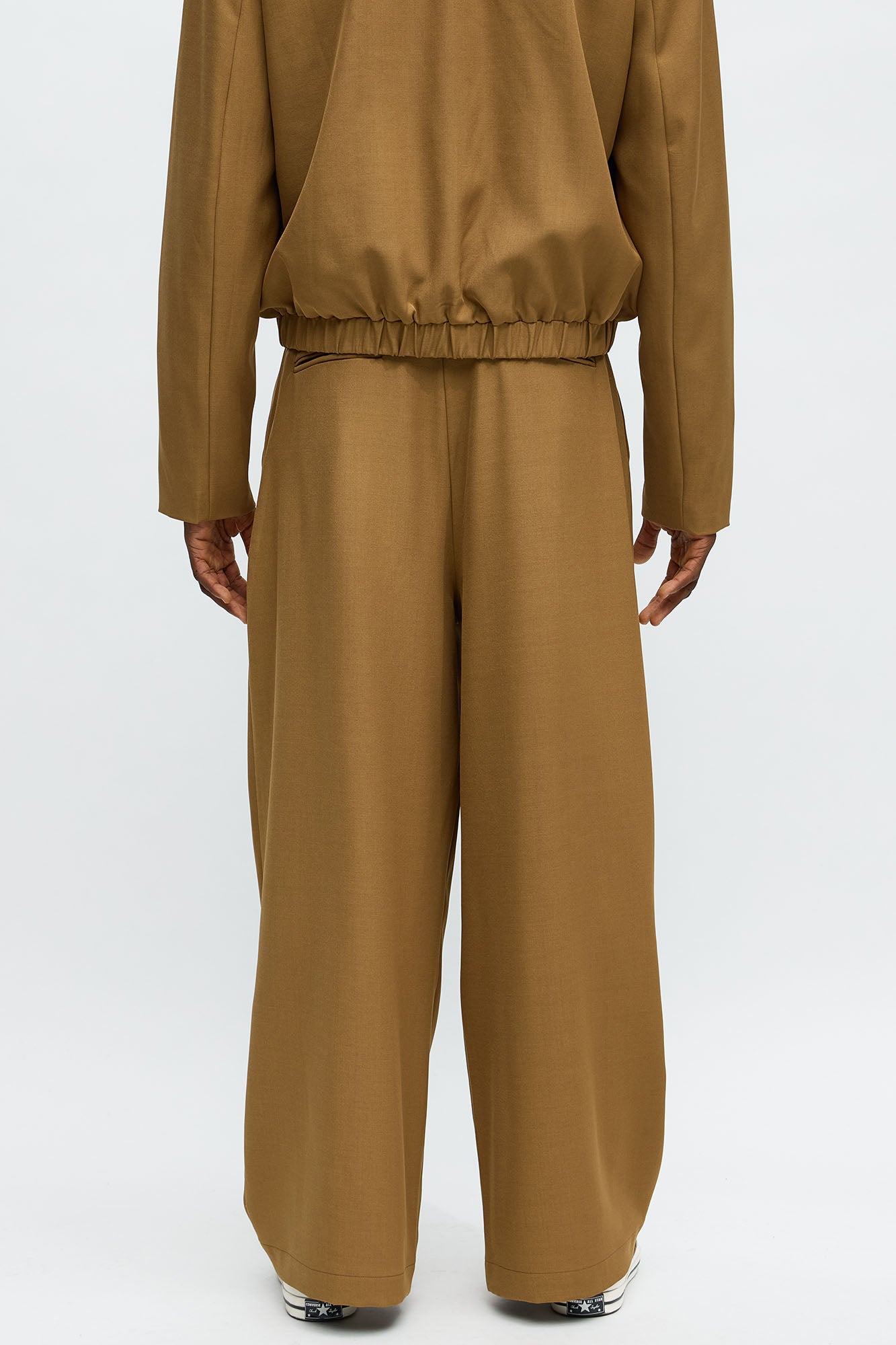 Strikeout Pleated Trouser - Brown
