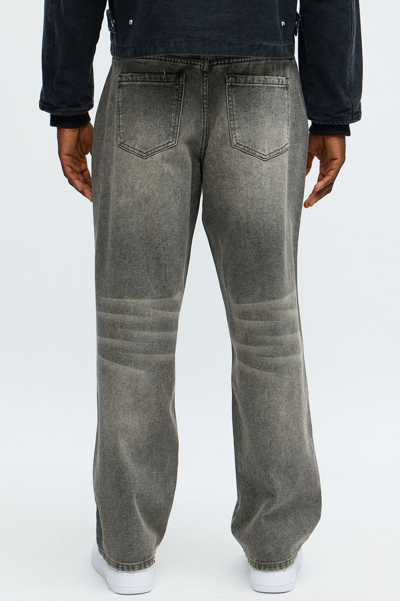 Relaxed Straight Panel Down Now Jean - Grey